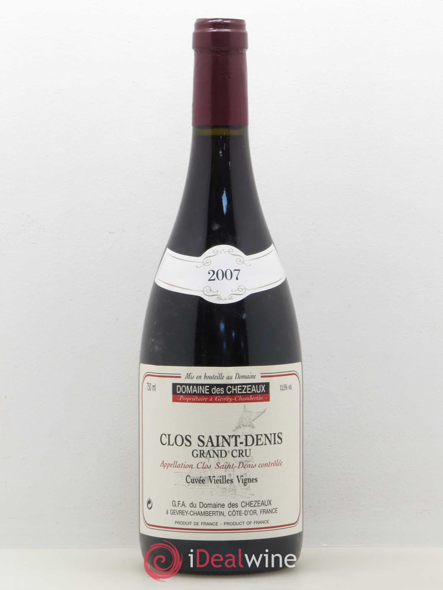 Clos Saint-Denis Grand Cru Vieilles Vignes Domaine des Chezeaux 2007 - Posten von 1 Flasche - 0