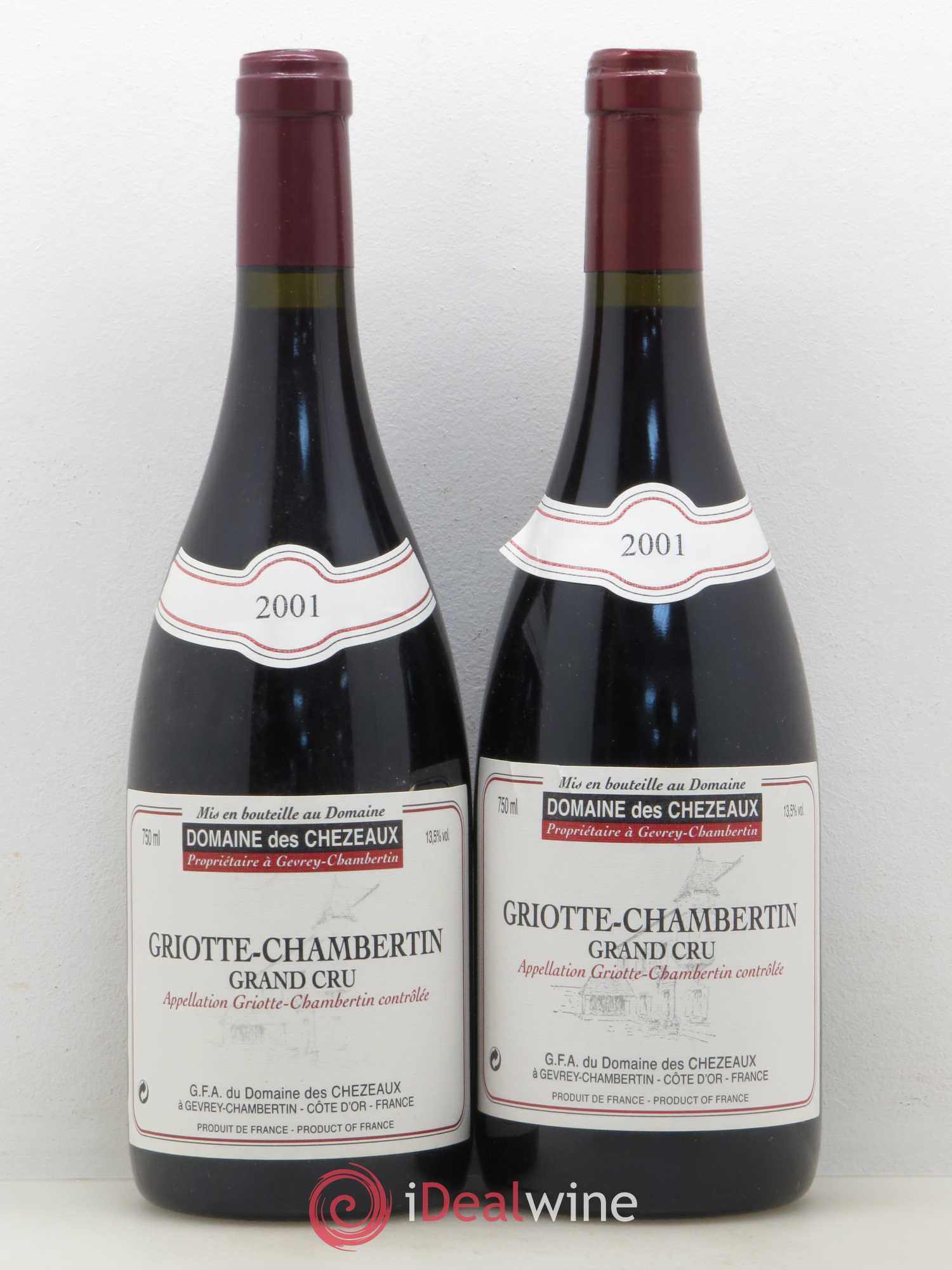 Griotte-Chambertin Grand Cru Domaine des Chezeaux 2001 - Posten von 2 Flaschen - 0