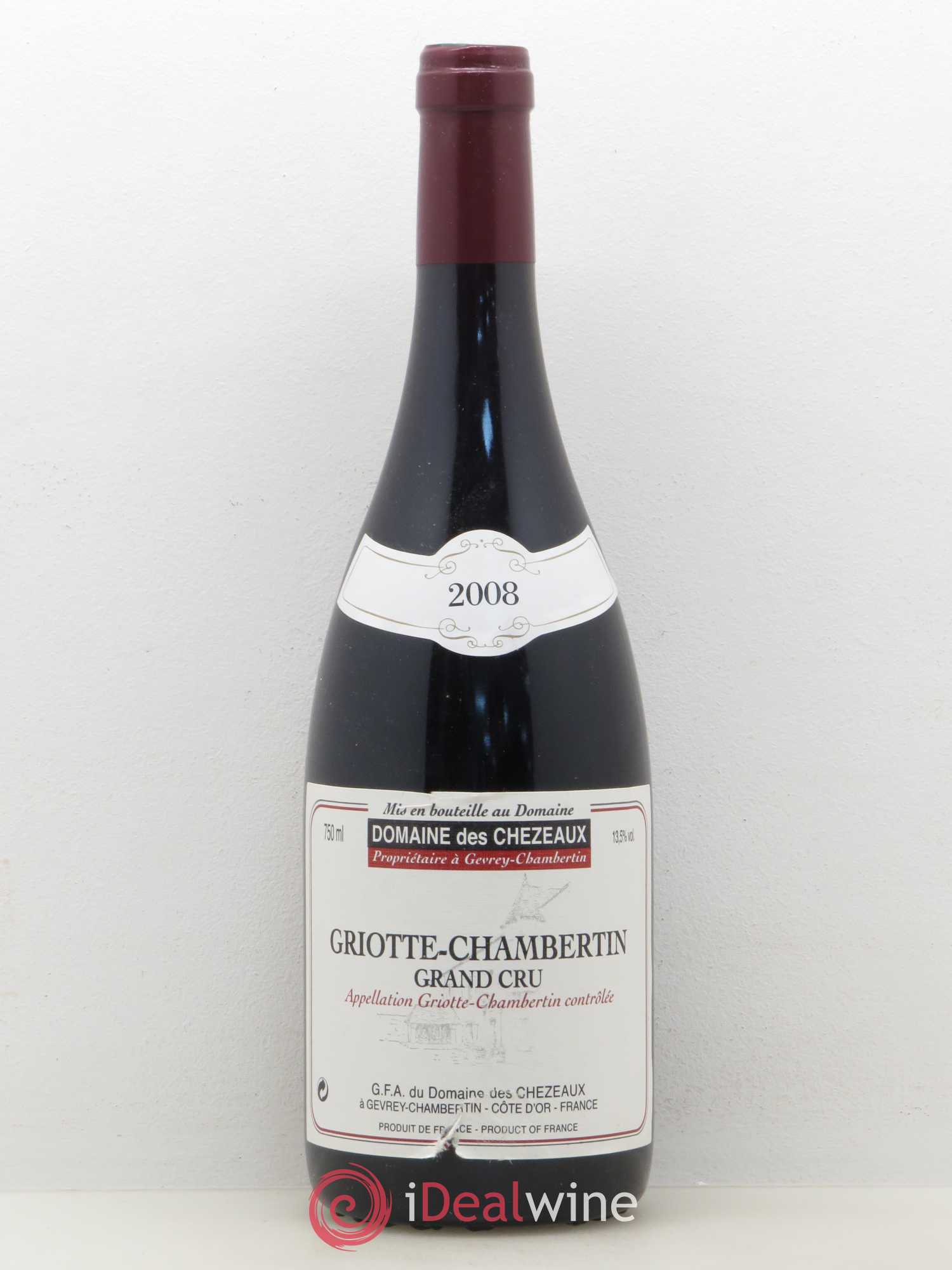 Griotte-Chambertin Grand Cru Domaine des Chezeaux 2008 - Posten von 1 Flasche - 0