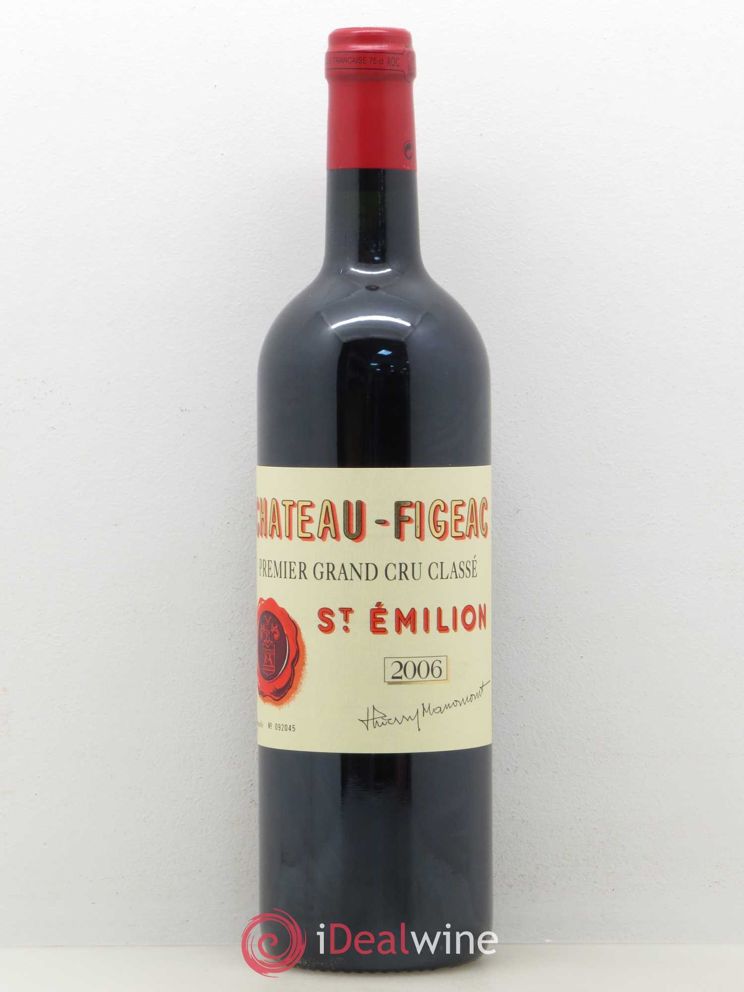 Château Figeac 1er Grand Cru Classé A 2006 - Lot de 1 bouteille - 0