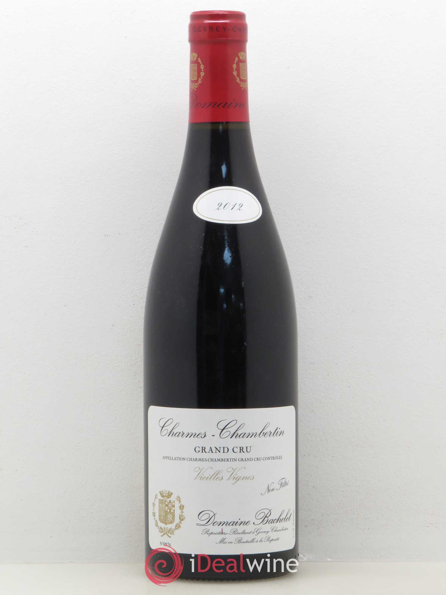 Charmes-Chambertin Grand Cru Vieilles Vignes Denis Bachelet (Domaine) vieilles vignes 2012 - Lot de 1 bouteille - 0