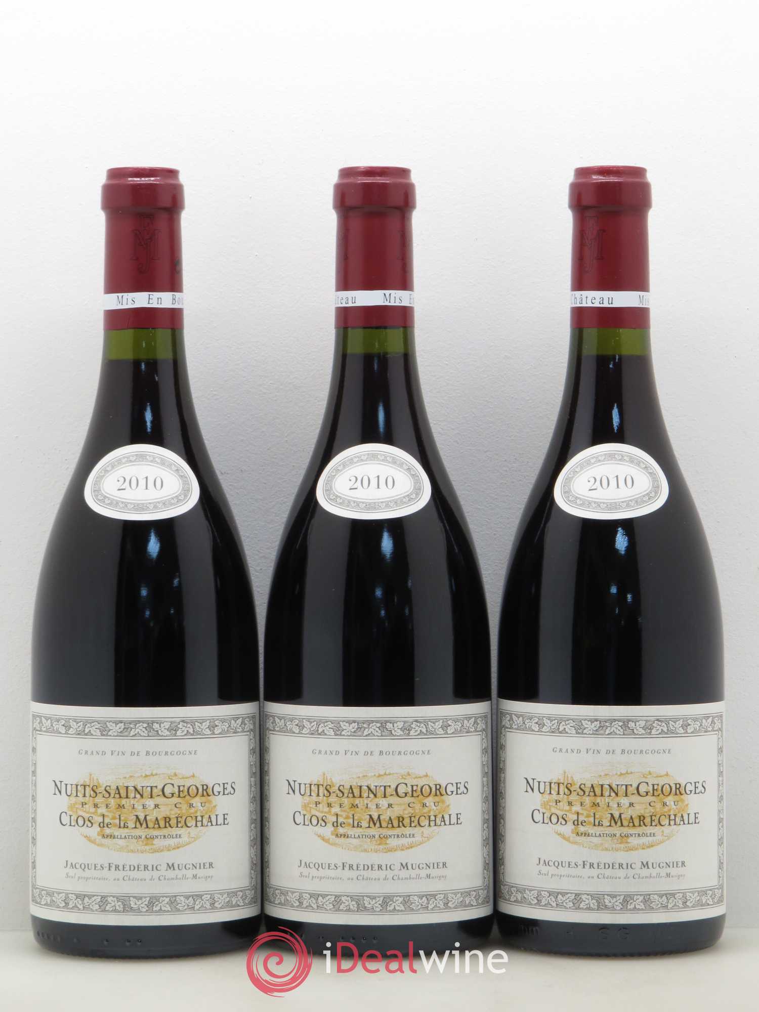 Nuits-Saint-Georges 1er Cru Clos de La Maréchale Jacques-Frédéric Mugnier 2010 - Lot de 3 bouteilles - 0