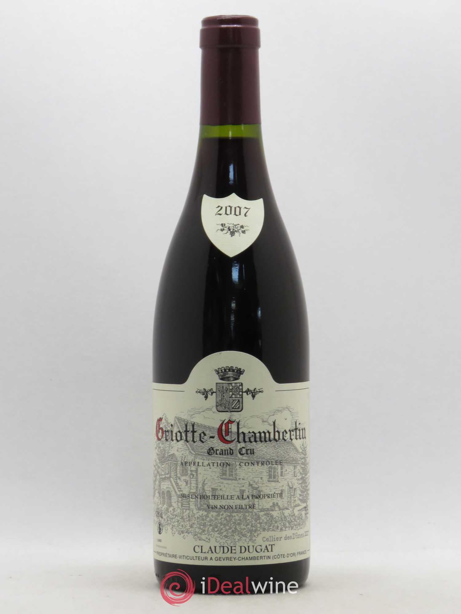 Griotte-Chambertin Grand Cru Claude Dugat 2007 - Lot de 1 bouteille - 0