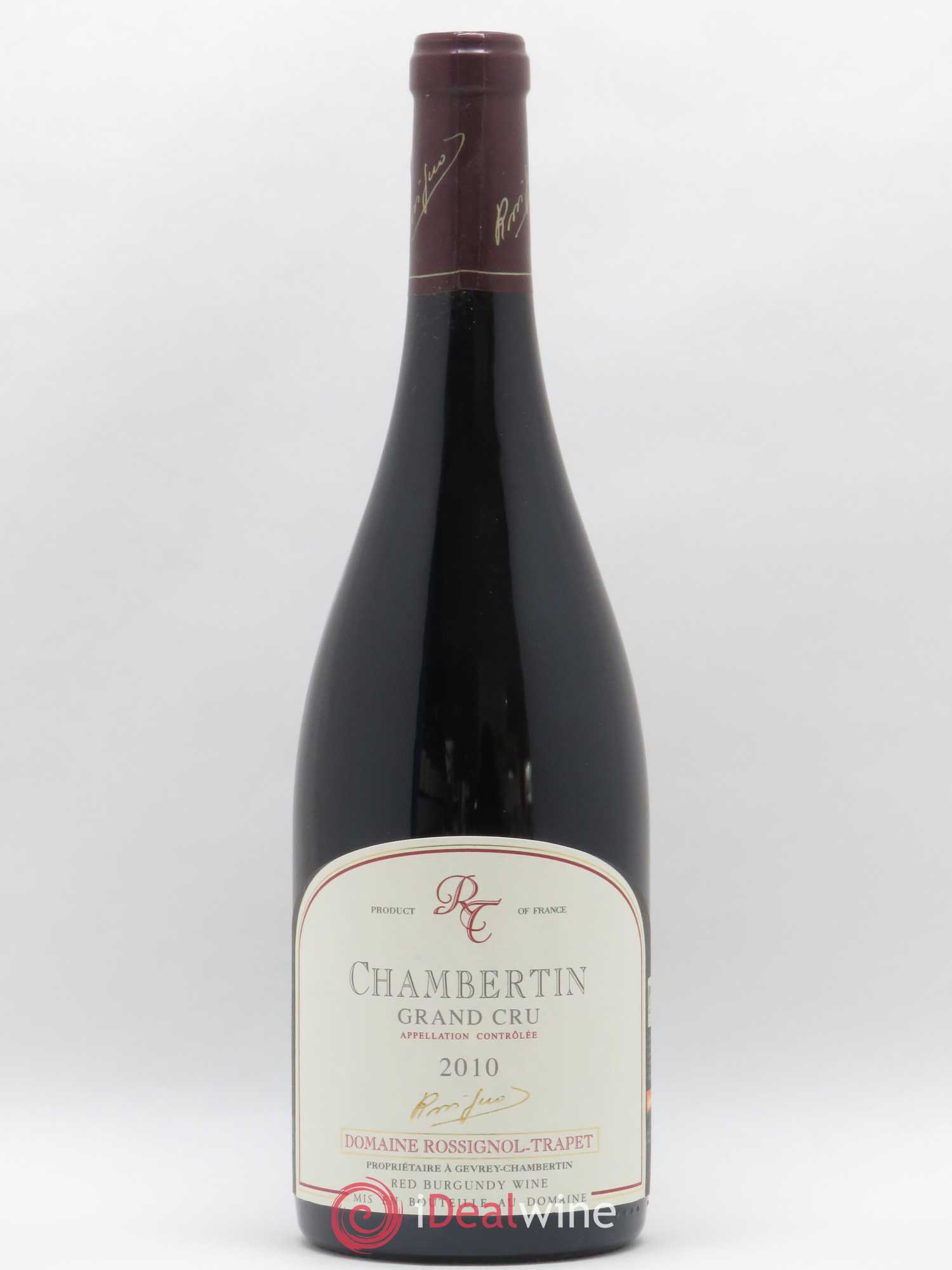 Chambertin Grand Cru Rossignol-Trapet (Domaine) 2010 - Lot de 1 bouteille - 0