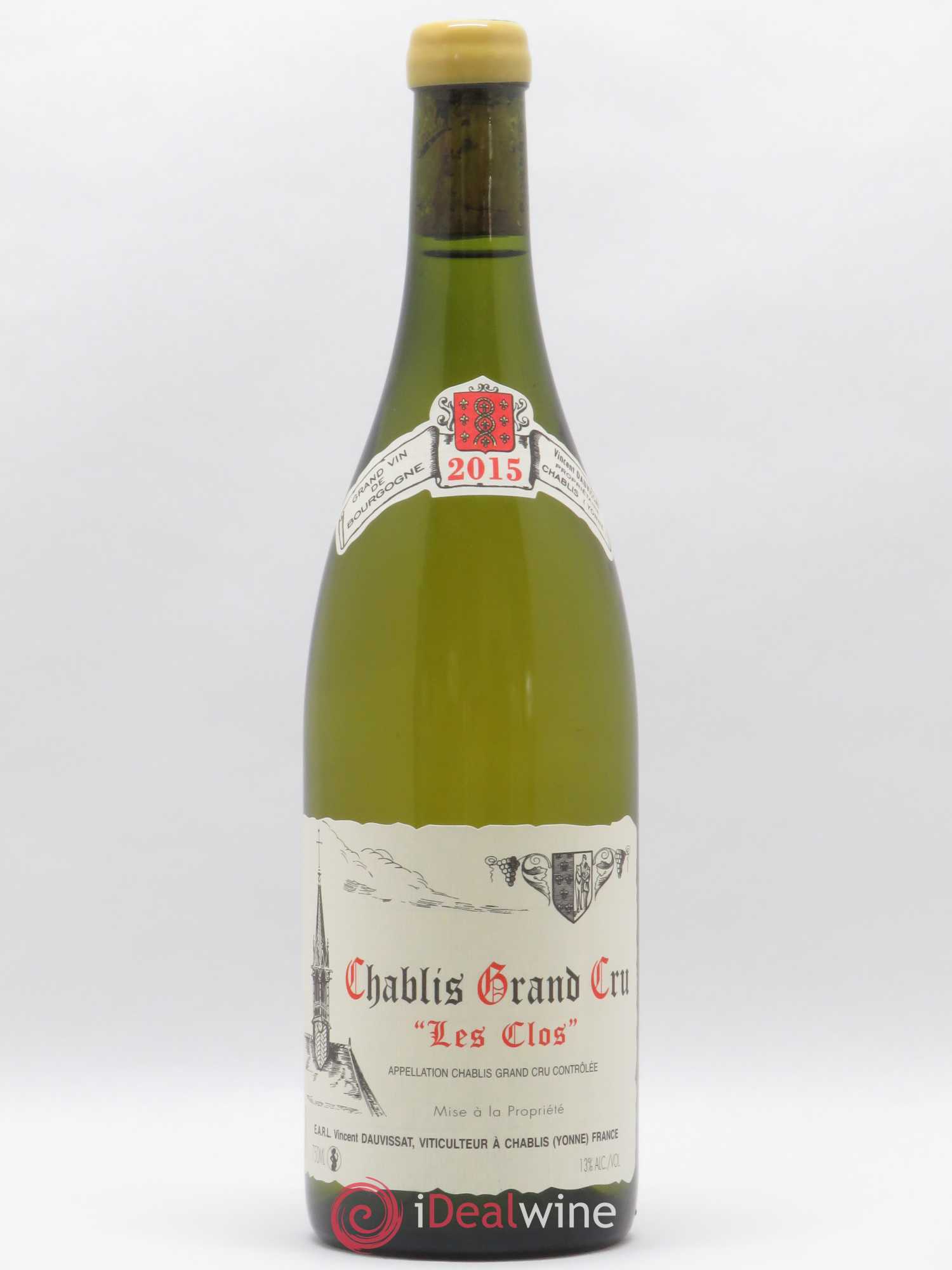 Chablis Grand Cru Les Clos Vincent Dauvissat (Domaine) 2015 - Lot de 1 bouteille - 0