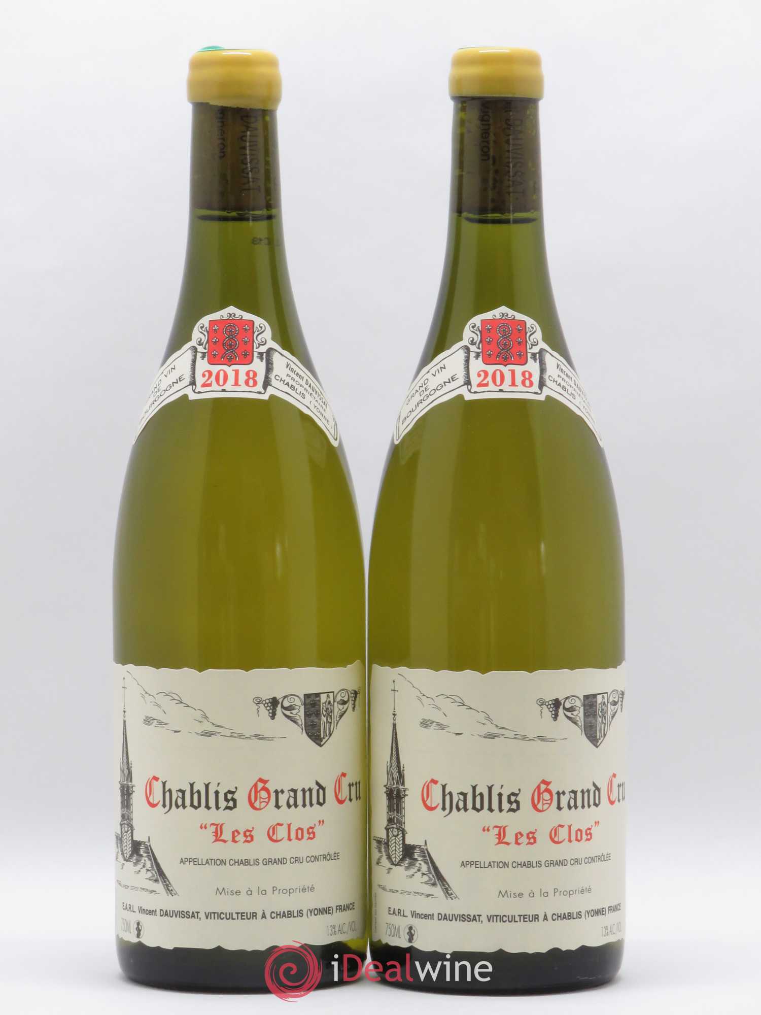 Chablis Grand Cru Les Clos Vincent Dauvissat (Domaine) 2018 - Lot de 2 bouteilles - 0