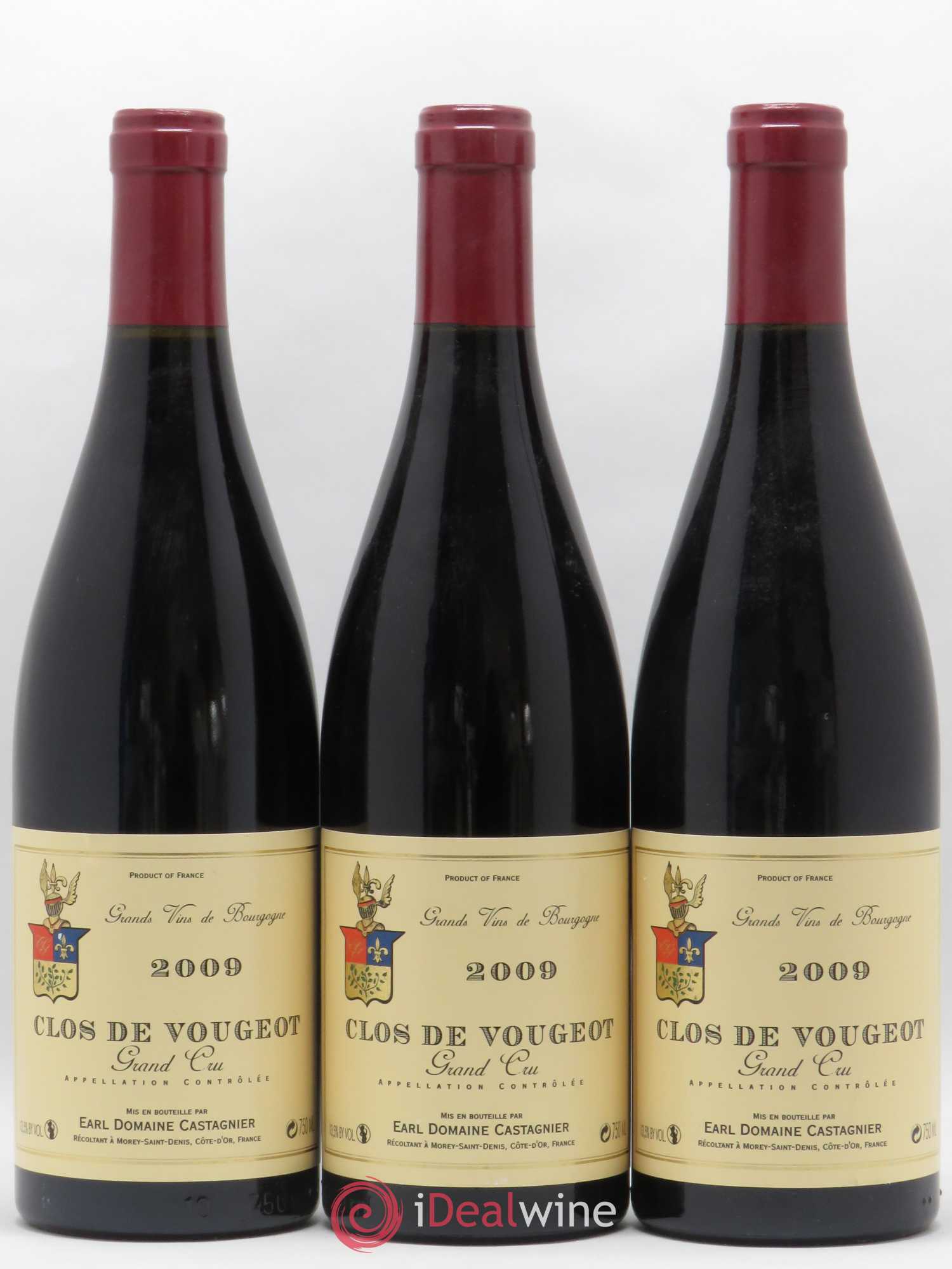 Clos de Vougeot Grand Cru Castagnier (Domaine) 2009 - Lot de 3 bouteilles - 0