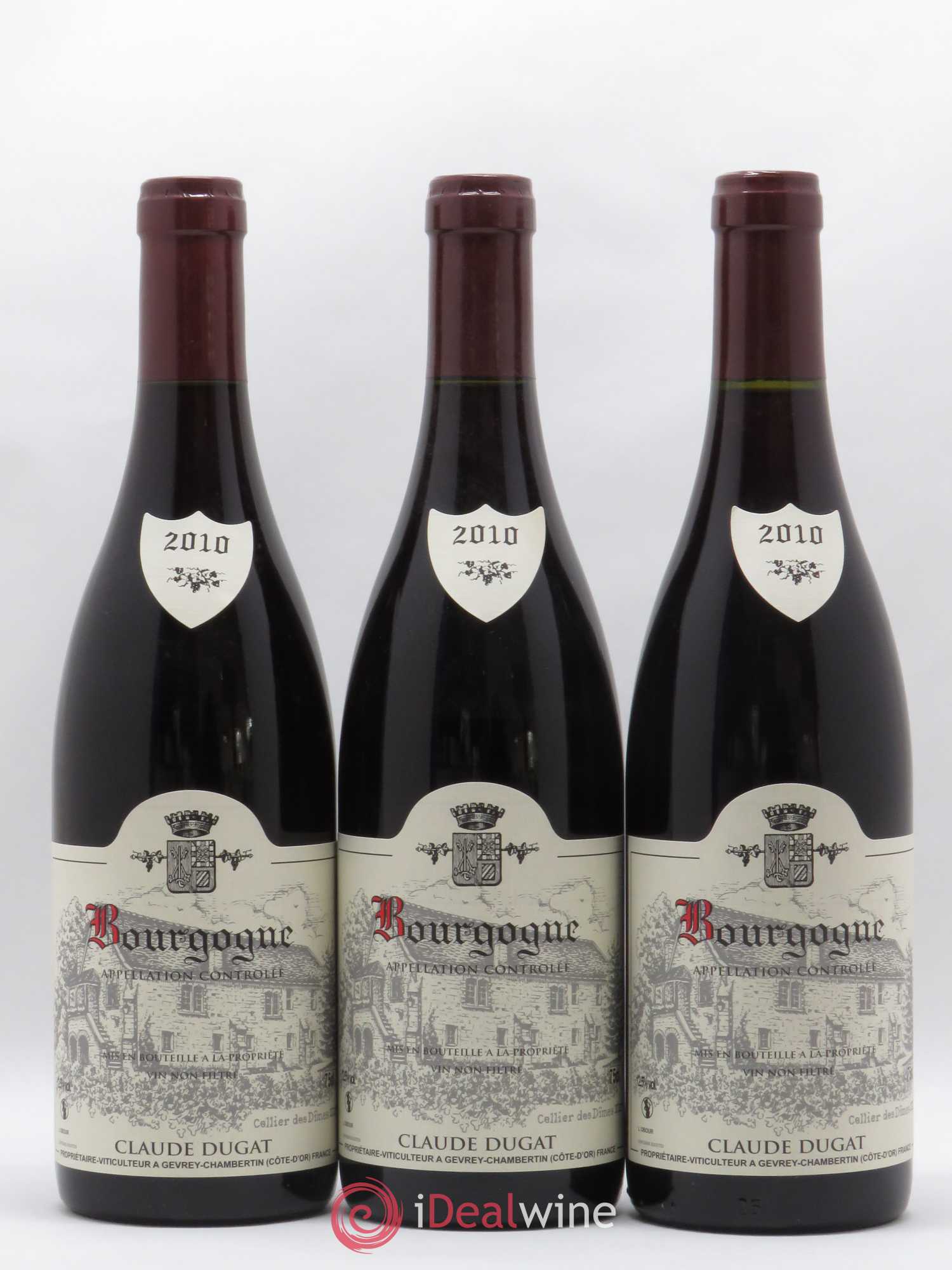 Bourgogne Claude Dugat 2010 - Lot de 3 bouteilles - 0