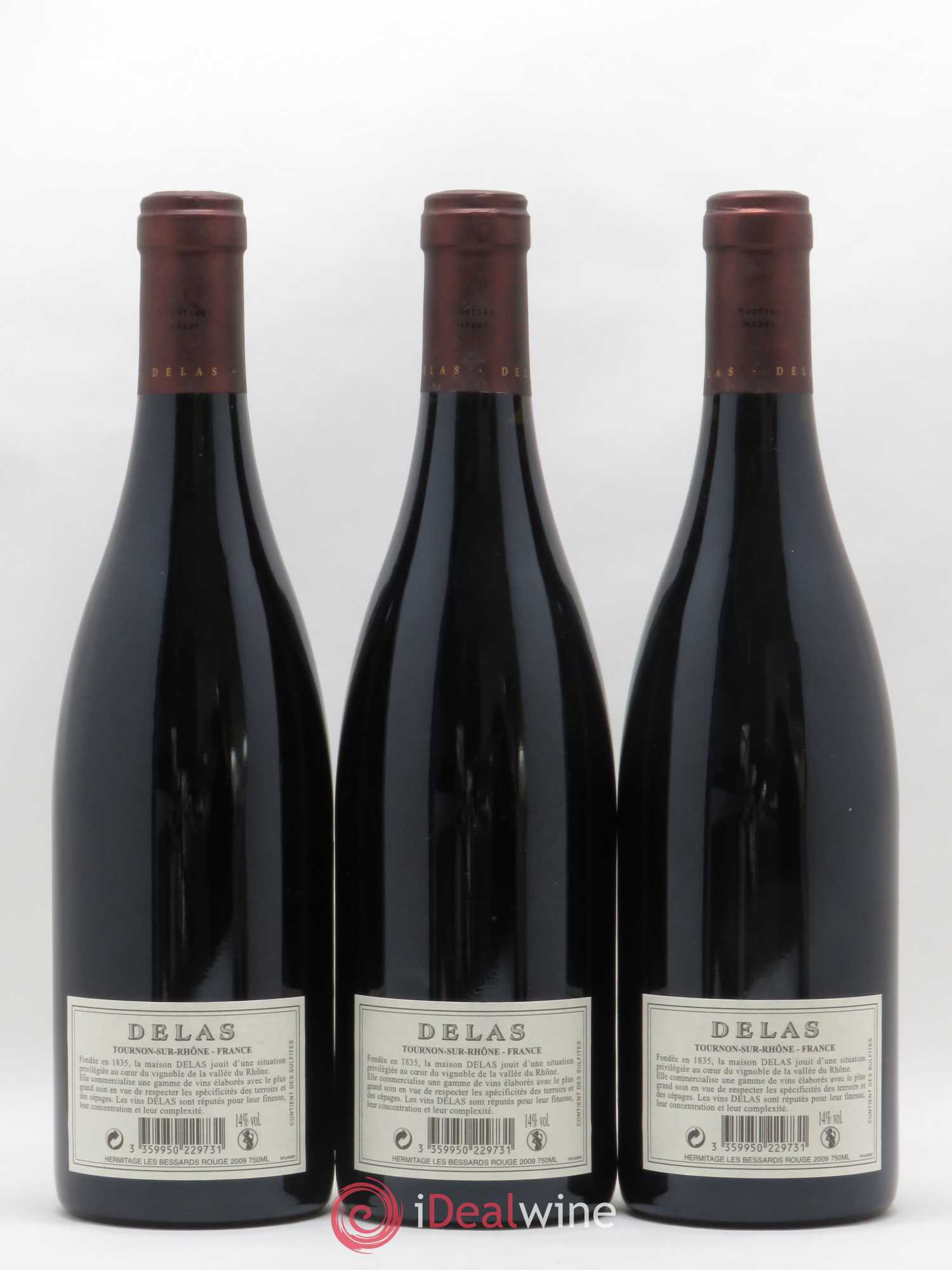 Hermitage Les Bessards Delas Frères 2009 - Lot de 3 bouteilles - 1