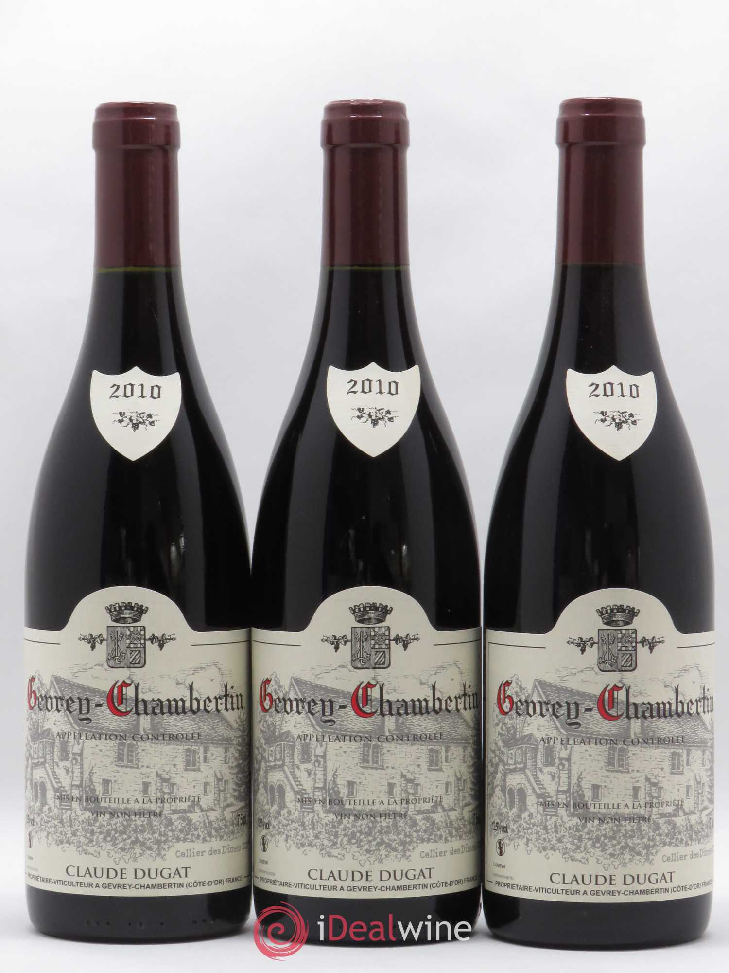 Gevrey-Chambertin Claude Dugat 2010 - Lot de 3 bouteilles - 0