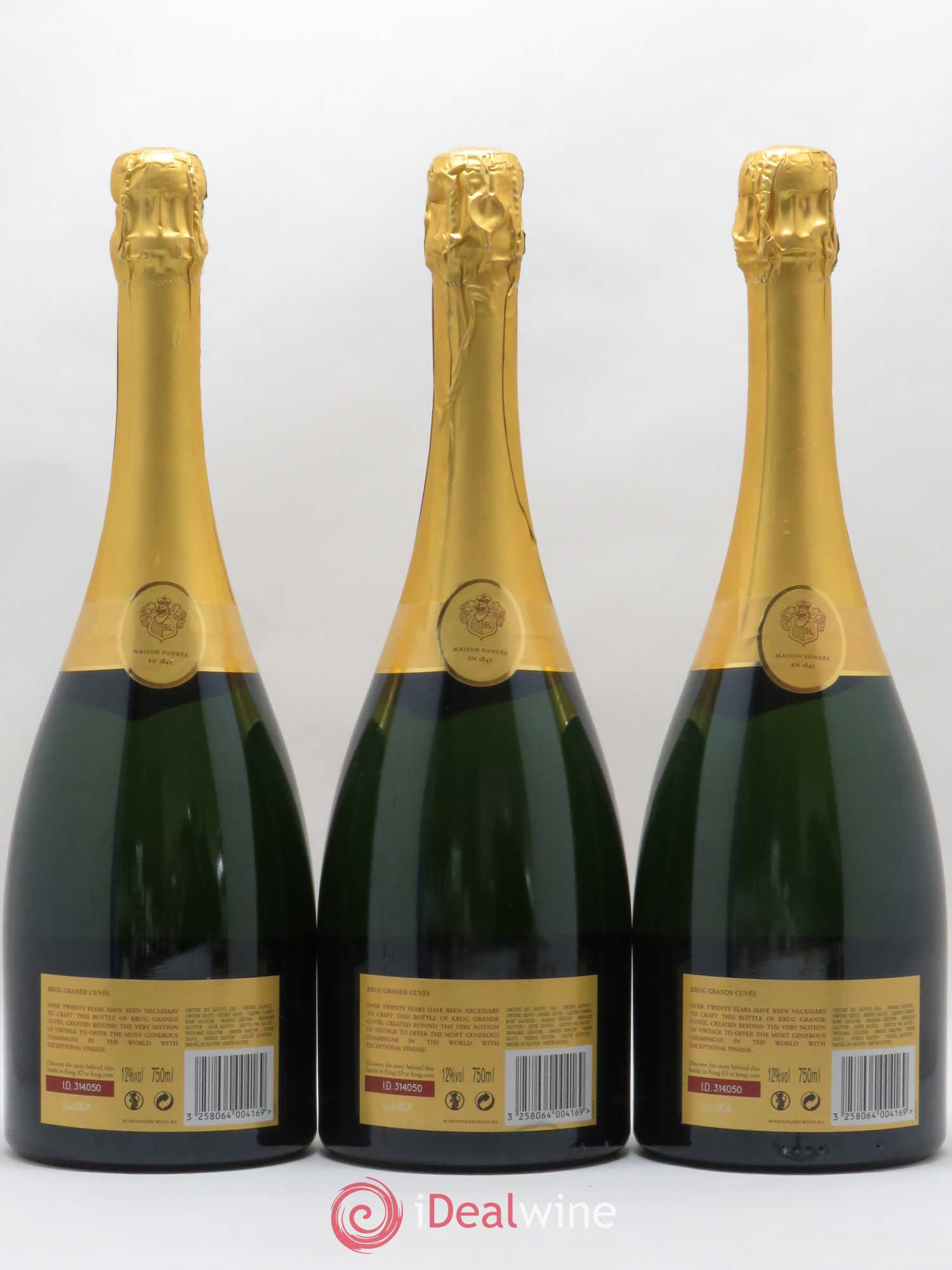 Grande Cuvée Brut Krug - Lot de 3 bouteilles - 1