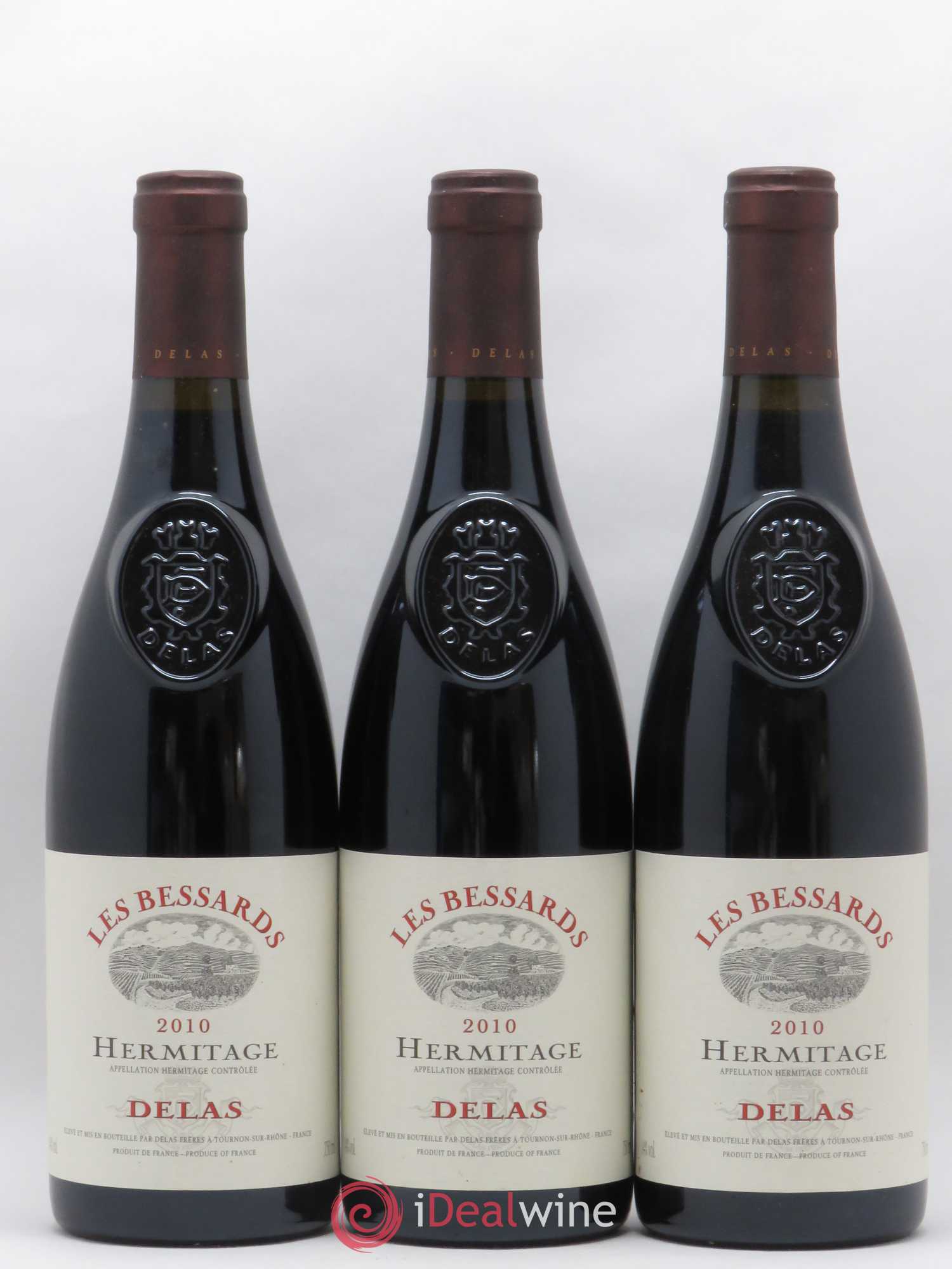 Hermitage Les Bessards Delas Frères 2010 - Lot de 3 bouteilles - 0