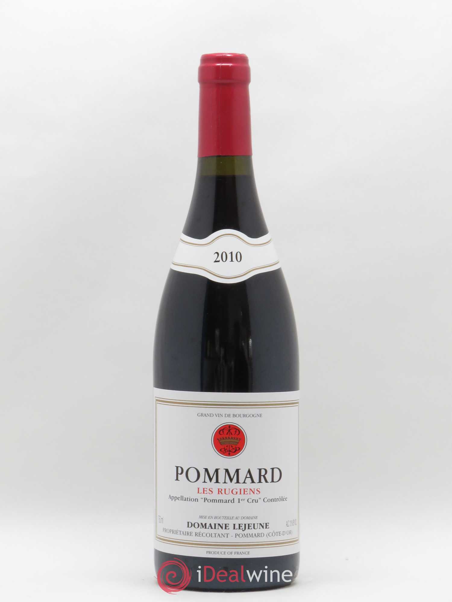 Pommard 1er Cru Rugiens Lejeune 2010 - Lot de 1 bouteille - 0