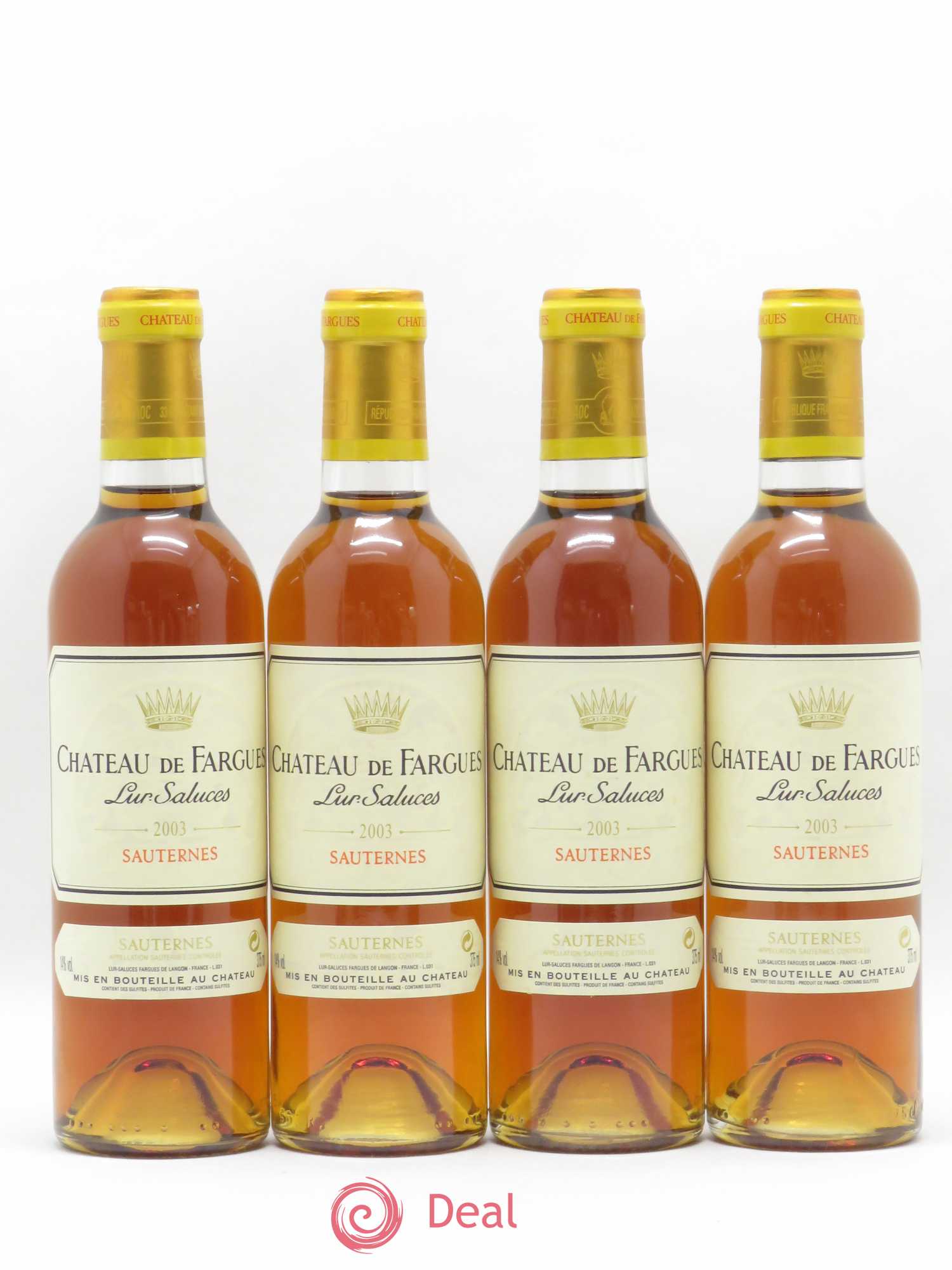 Château de Fargues 2003 - Posten von 24 Demi-Flaschen - 2