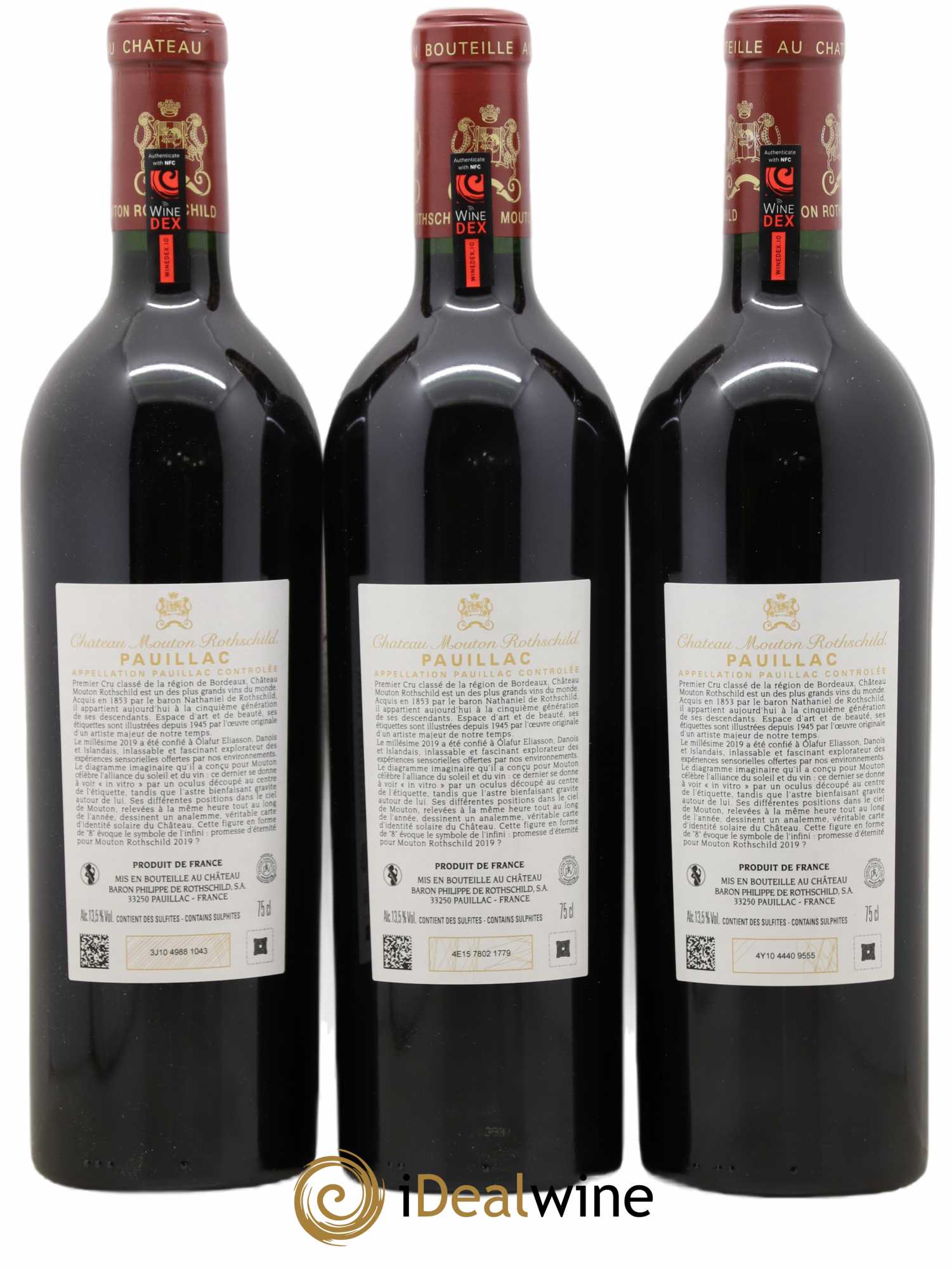 Château Mouton Rothschild 1er Grand Cru Classé 2019 - Lot de 3 bouteilles - 1