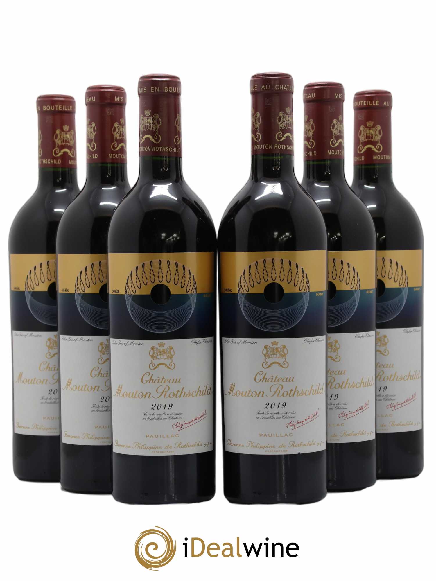 Château Mouton Rothschild 1er Grand Cru Classé 2019 - Lot de 6 bouteilles - 0