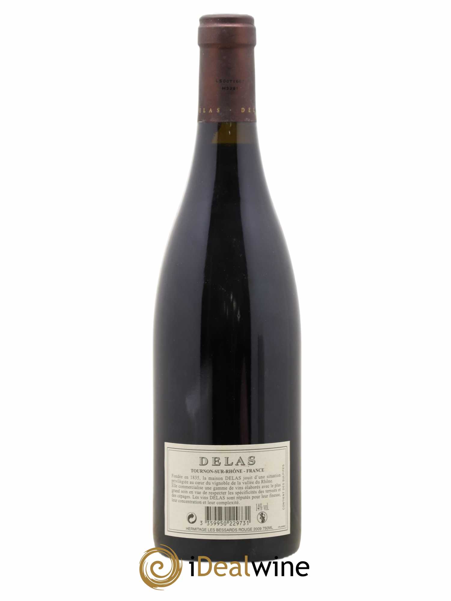 Hermitage Les Bessards Delas Frères 2009 - Lot de 1 bouteille - 1
