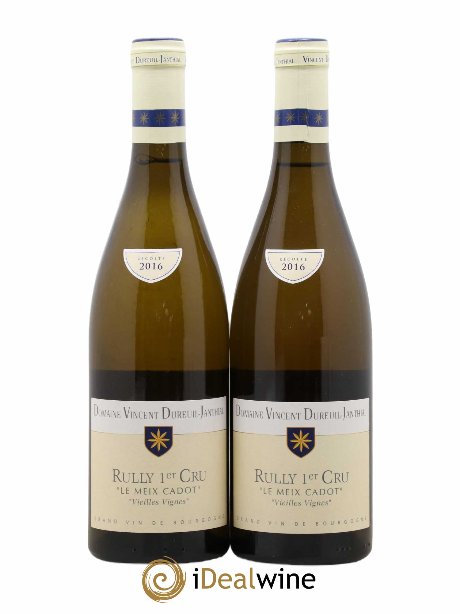 Rully 1er Cru Le Meix Cadot Vieilles Vignes Vincent Dureuil-Janthial 2016 - Lot de 2 bouteilles - 0