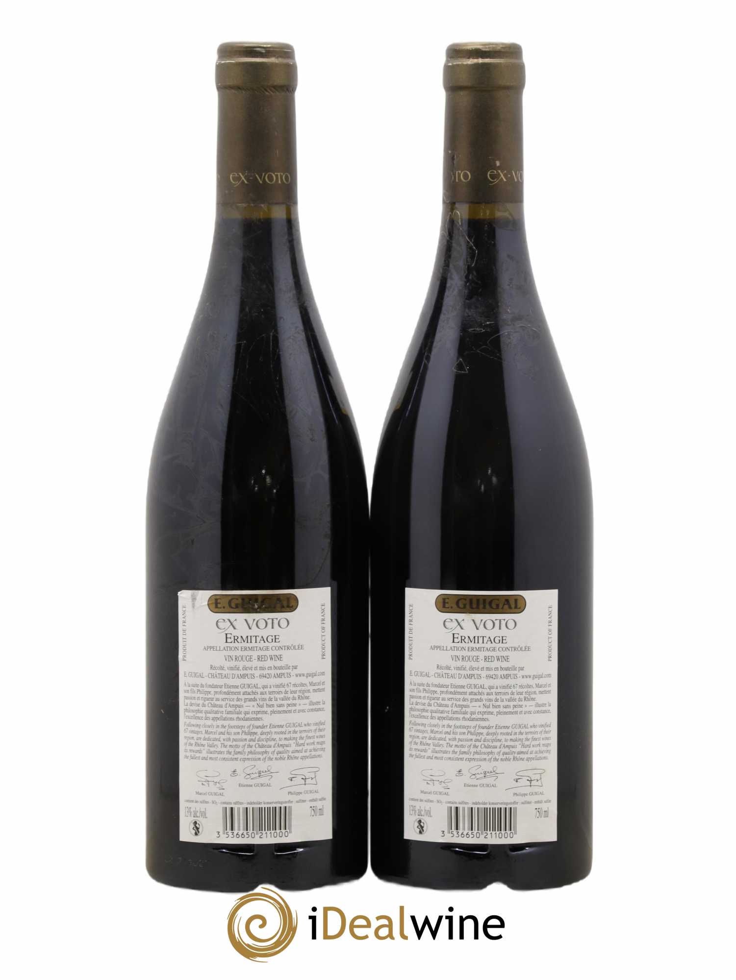 Ermitage Ex Voto Guigal 2007 - Lot de 2 bouteilles - 1