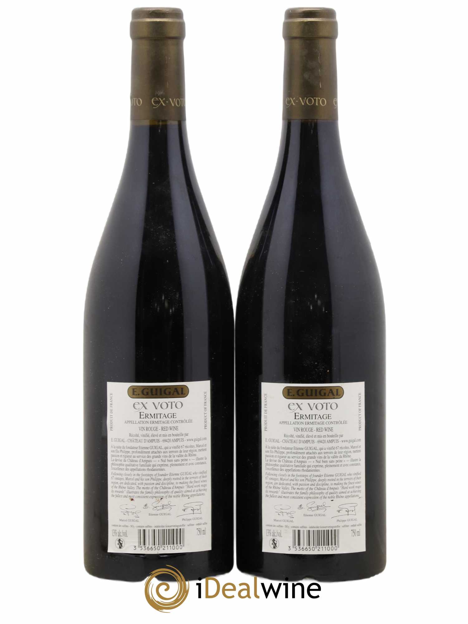 Ermitage Ex Voto Guigal 2009 - Lot de 2 bouteilles - 1