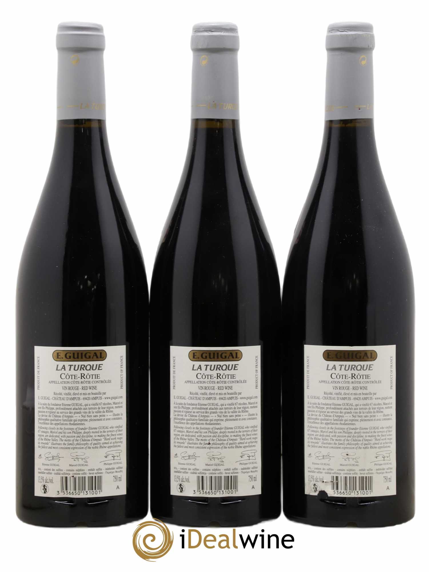 Côte-Rôtie La Turque Guigal 2013 - Lot de 3 bouteilles - 1