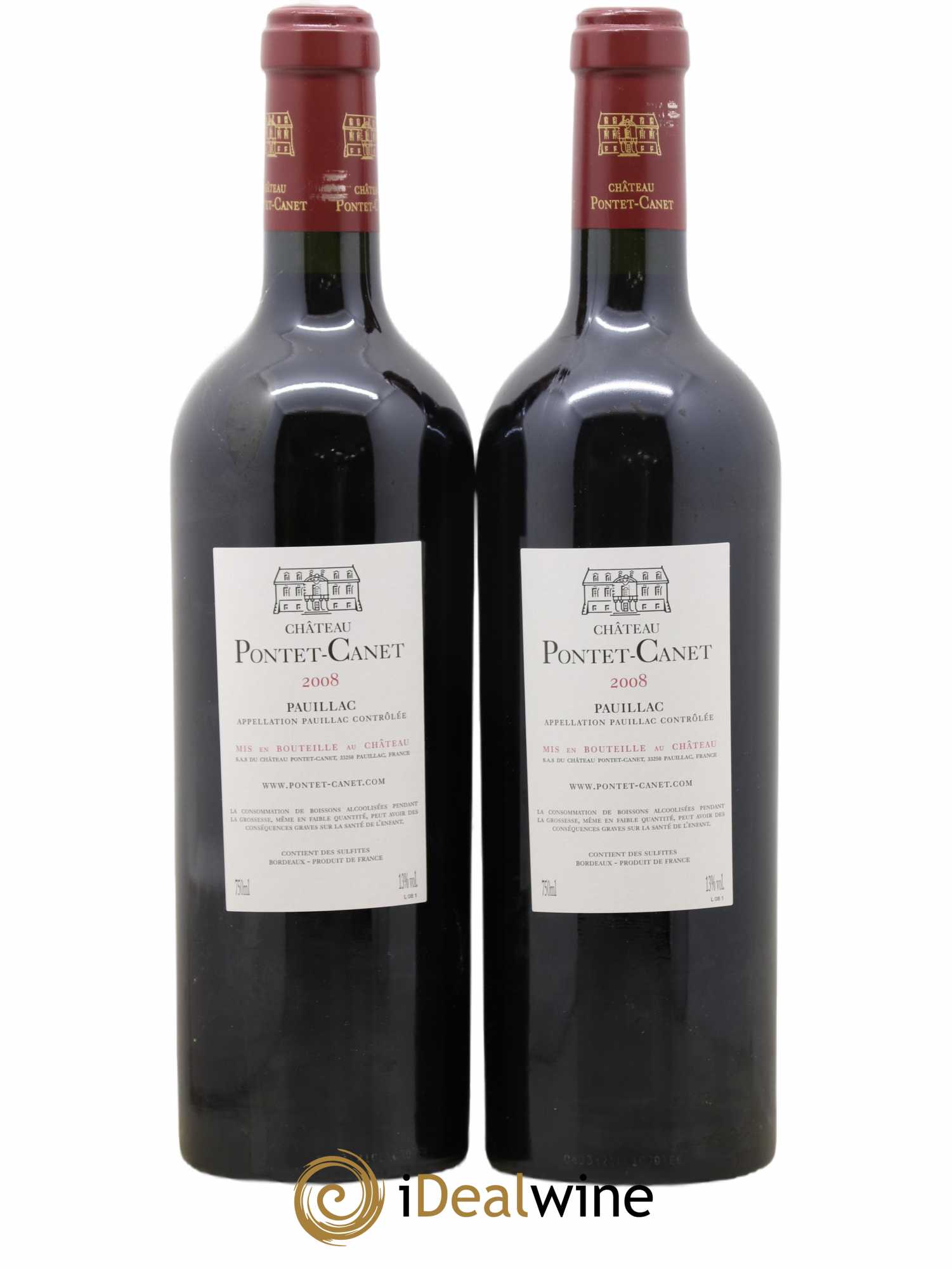 Château Pontet Canet 5ème Grand Cru Classé 2008 - Lot of 2 bottles - 1