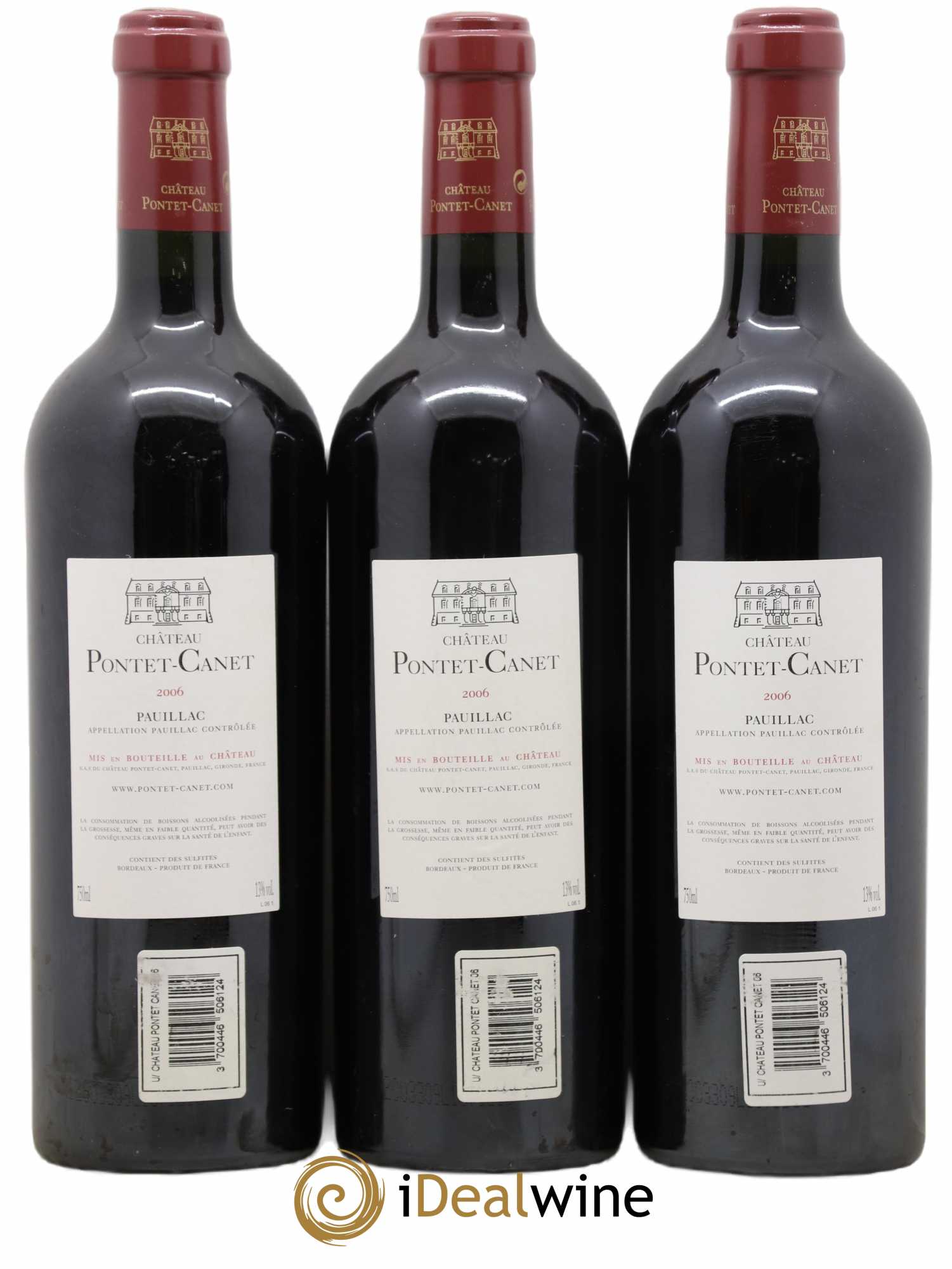 Château Pontet Canet 5ème Grand Cru Classé 2006 - Lot of 3 bottles - 1