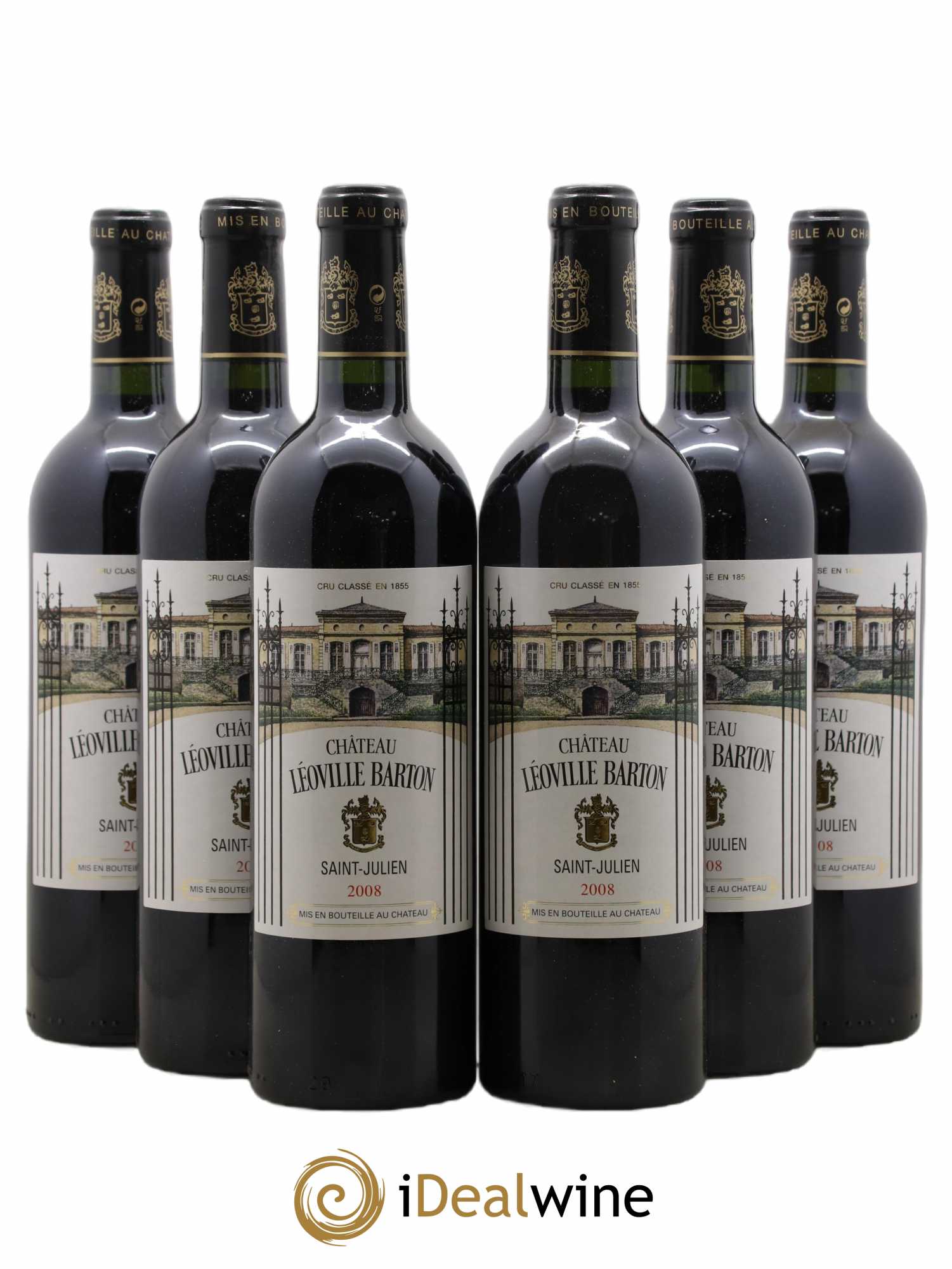 Château Léoville Barton 2ème Grand Cru Classé 2008 - Lot de 6 bouteilles - 0