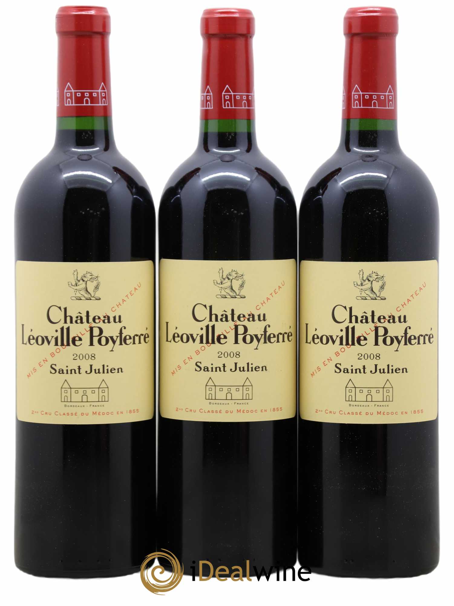 Château Léoville Poyferré 2ème Grand Cru Classé 2008 - Lot of 6 bottles - 1