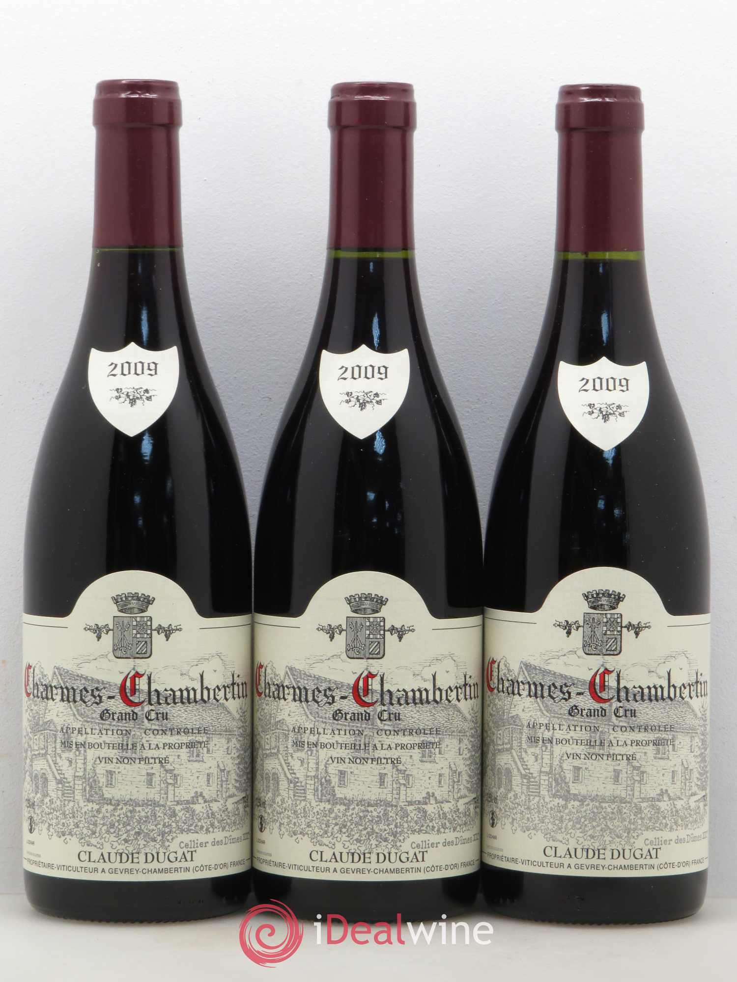 Charmes-Chambertin Grand Cru Claude Dugat 2009 - Lot de 3 bouteilles - 0