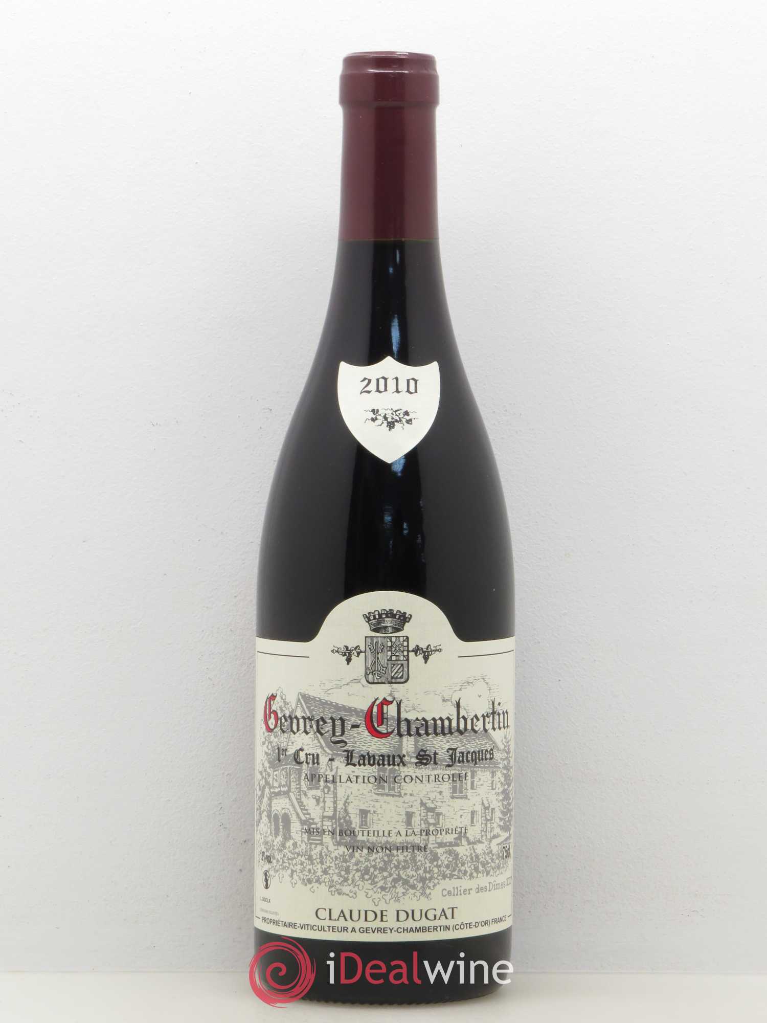 Gevrey-Chambertin 1er Cru Lavaux Saint-Jacques Claude Dugat 2010 - Lot de 1 bouteille - 0