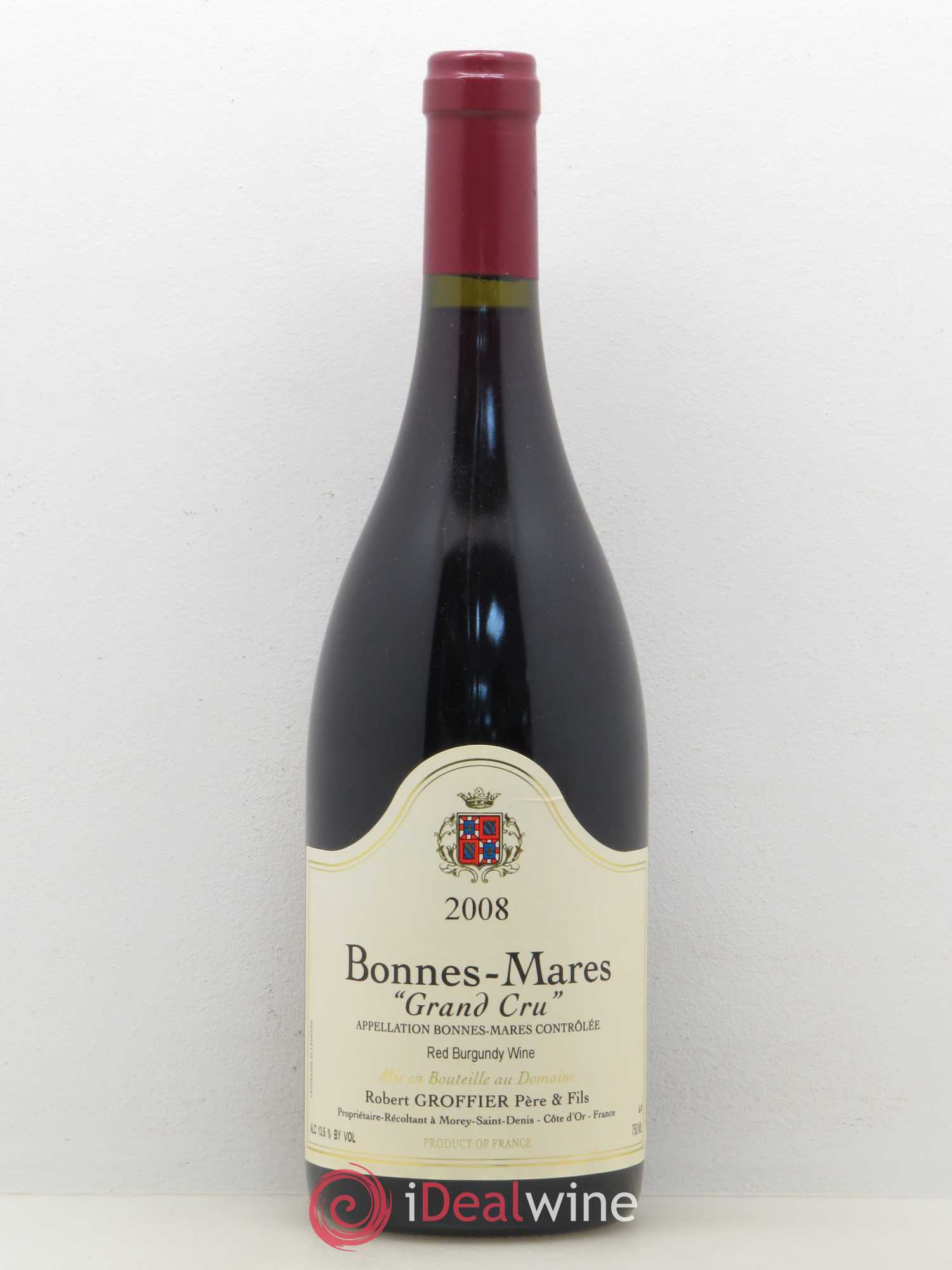 Bonnes-Mares Grand Cru Robert Groffier Père & Fils (Domaine) 2008 - Lot de 1 bouteille - 0