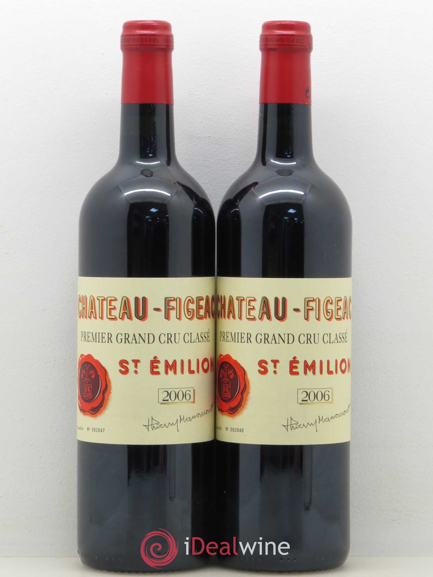 Château Figeac 1er Grand Cru Classé A 2006 - Lot de 2 bouteilles - 0