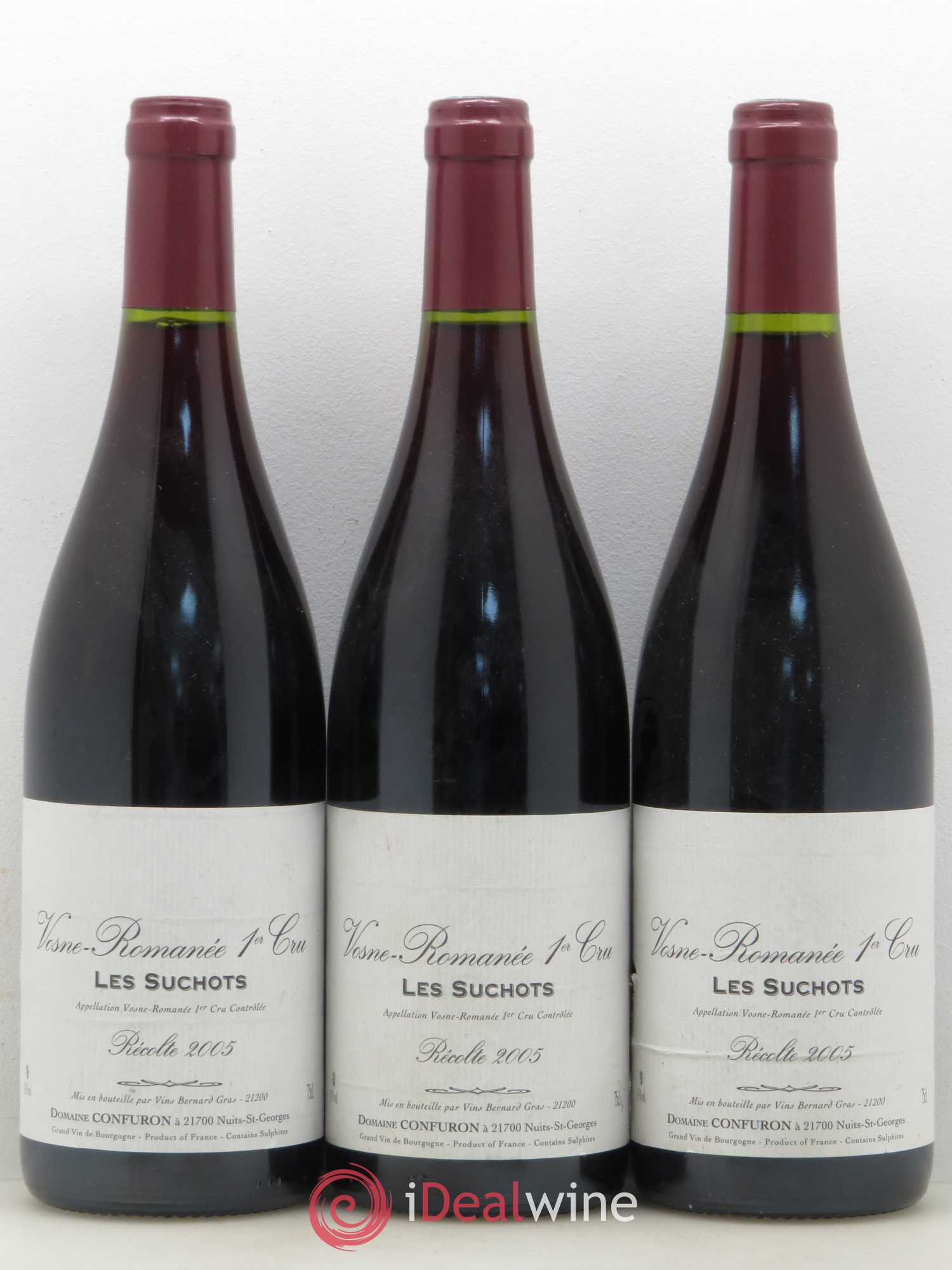 Vosne-Romanée 1er Cru Domaine Confuron mis en bouteille par Vins Bernard Gros 2005 - Posten von 3 Flaschen - 0