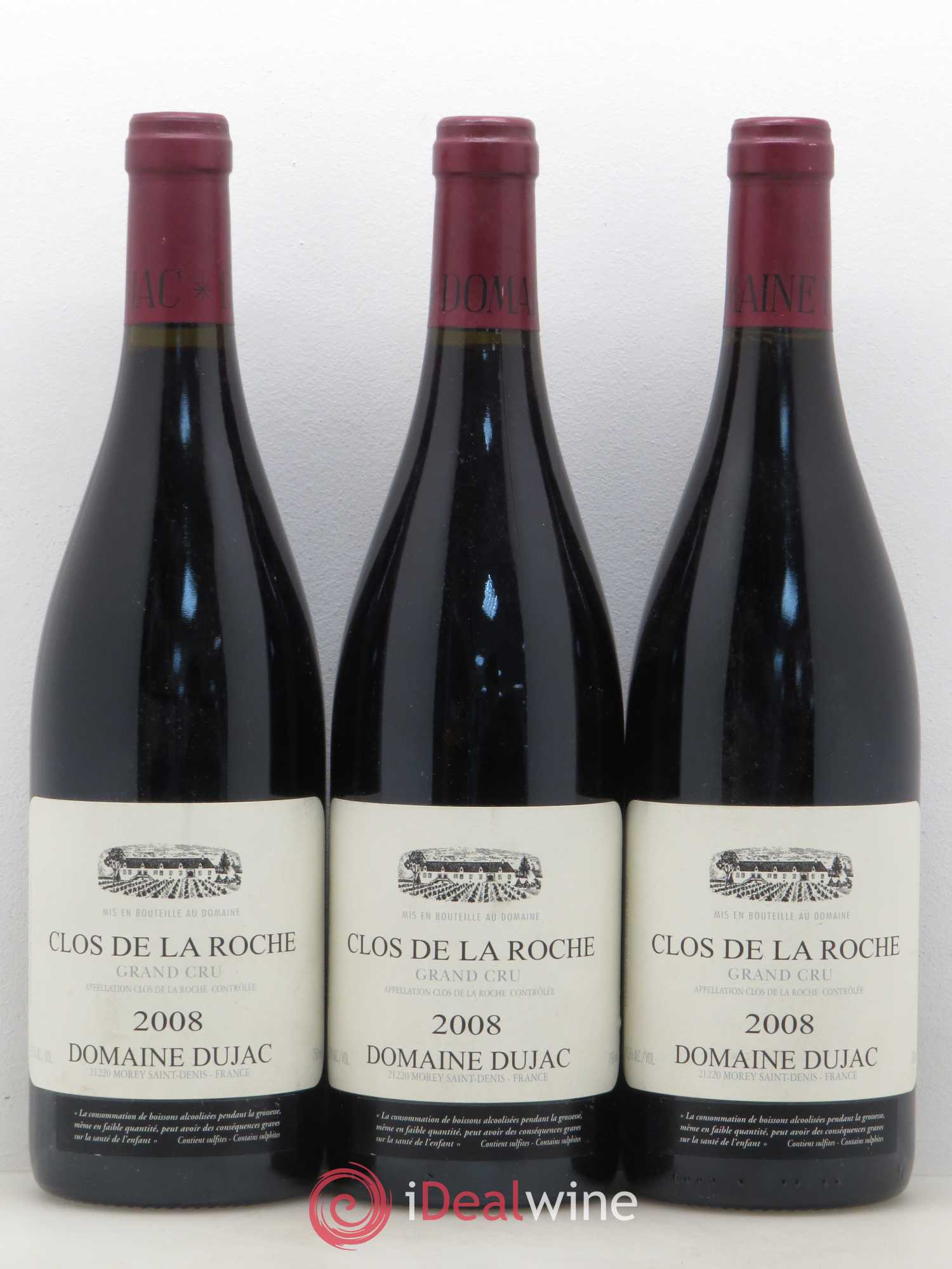 Clos de la Roche Grand Cru Dujac (Domaine) 2008 - Lot de 3 bouteilles - 0