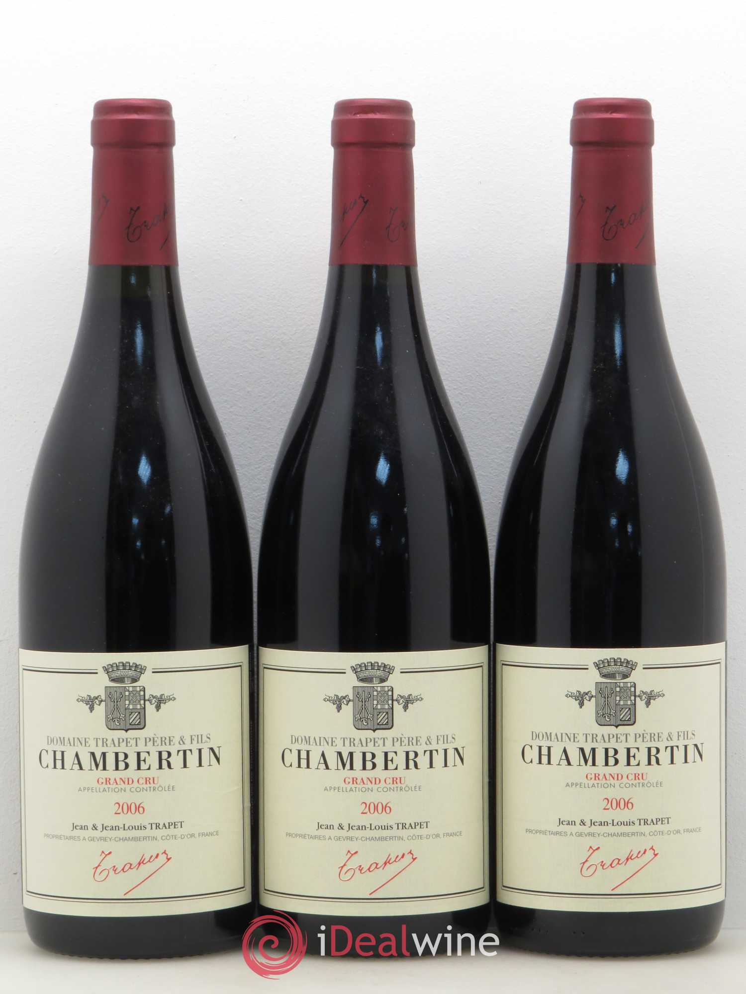 Chambertin Grand Cru Domaine Trapet 2006 - Lot de 3 bouteilles - 0