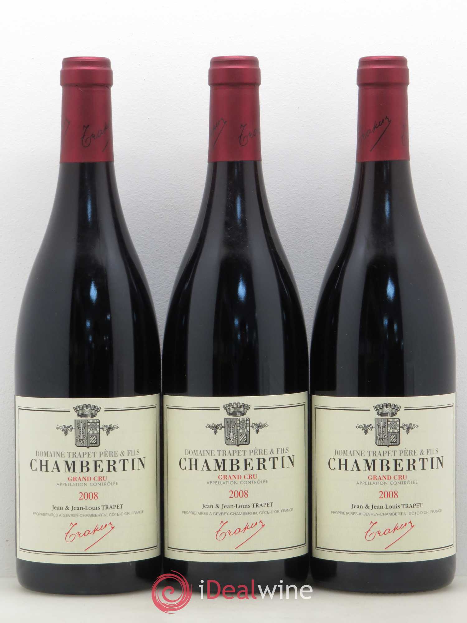 Chambertin Grand Cru Domaine Trapet 2008 - Lot de 3 bouteilles - 0