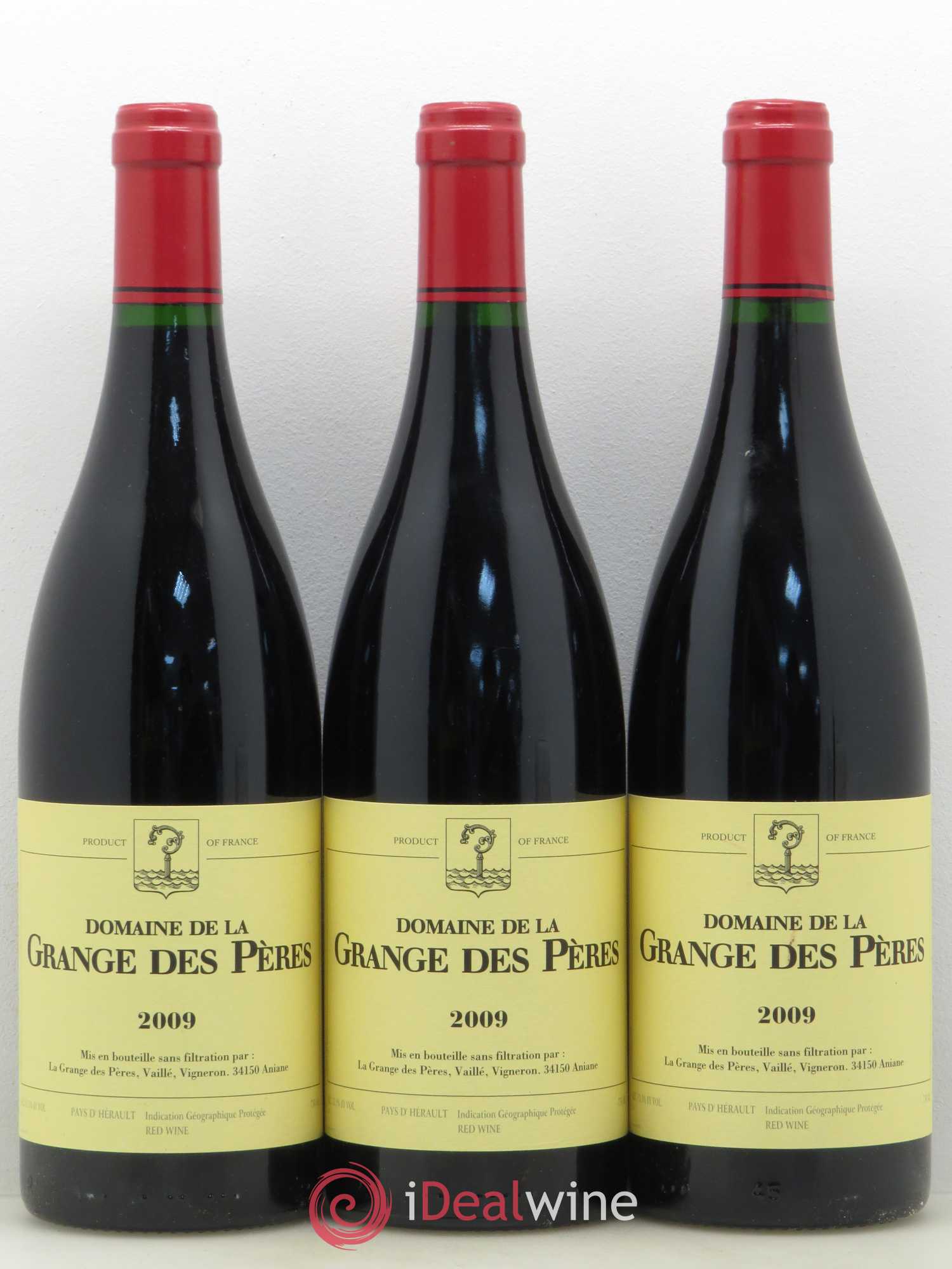 Pays d'Hérault Grange des Pères Laurent Vaillé 2009 - Lot de 3 bouteilles - 0