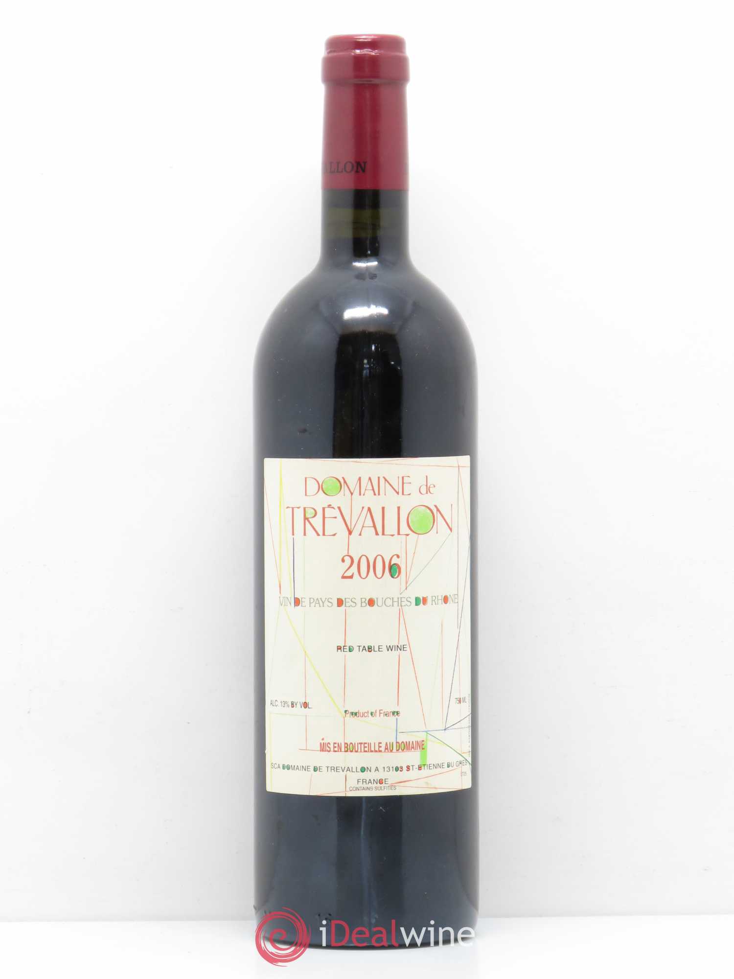 Coteaux d'Aix-en-Provence Trévallon (Domaine de) Eloi Dürrbach 2006 - Lot de 1 bouteille - 0