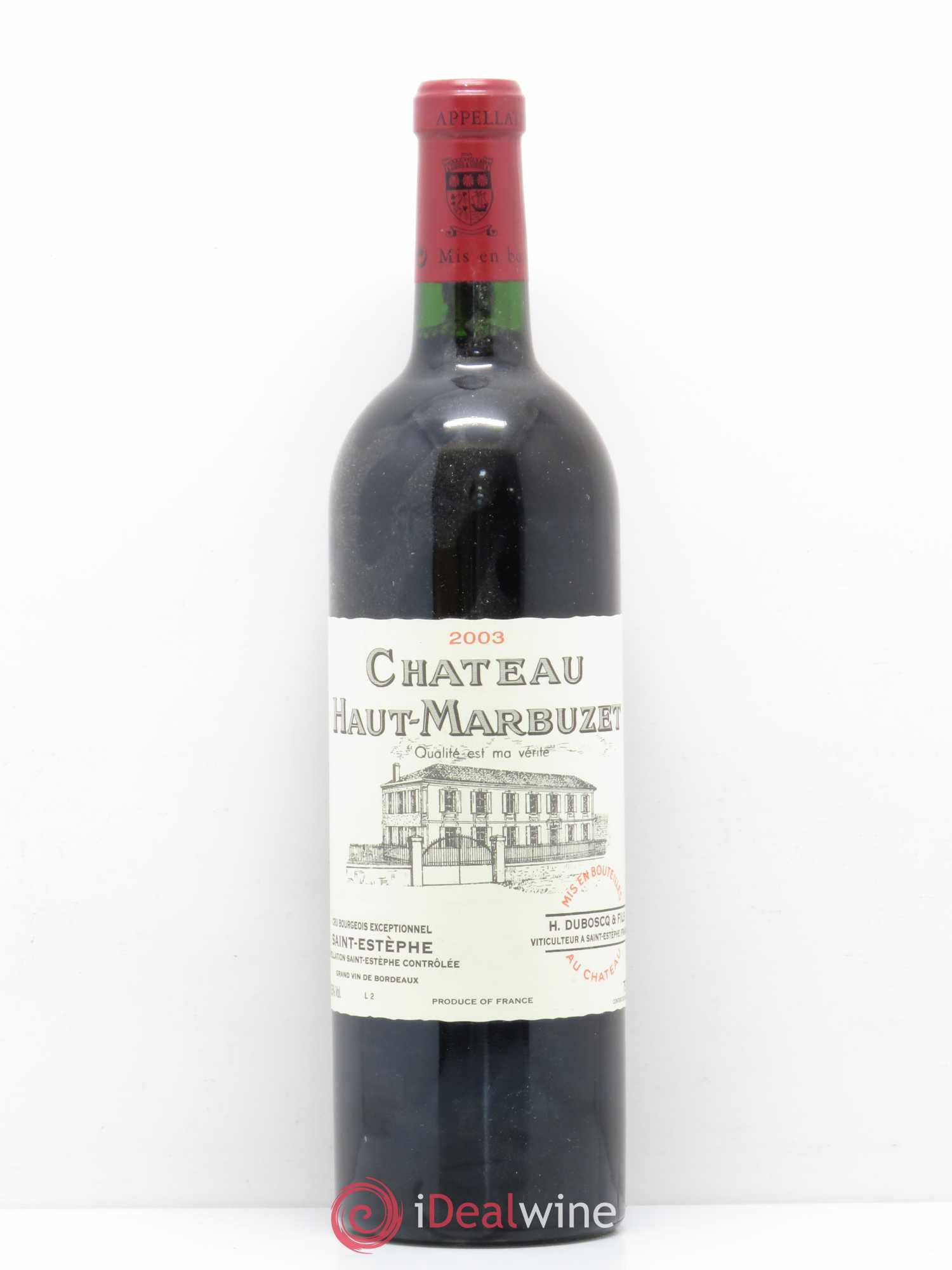 Château Haut Marbuzet 2003 - Lot de 1 bouteille - 0