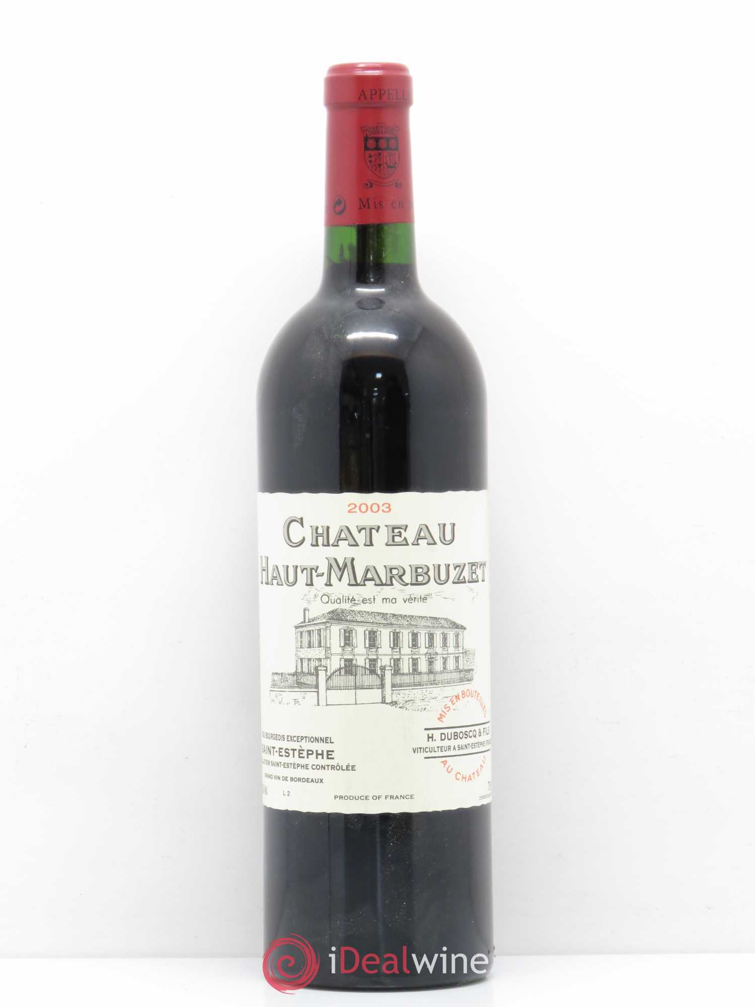 Château Haut Marbuzet 2003 - Lot de 1 bouteille - 0