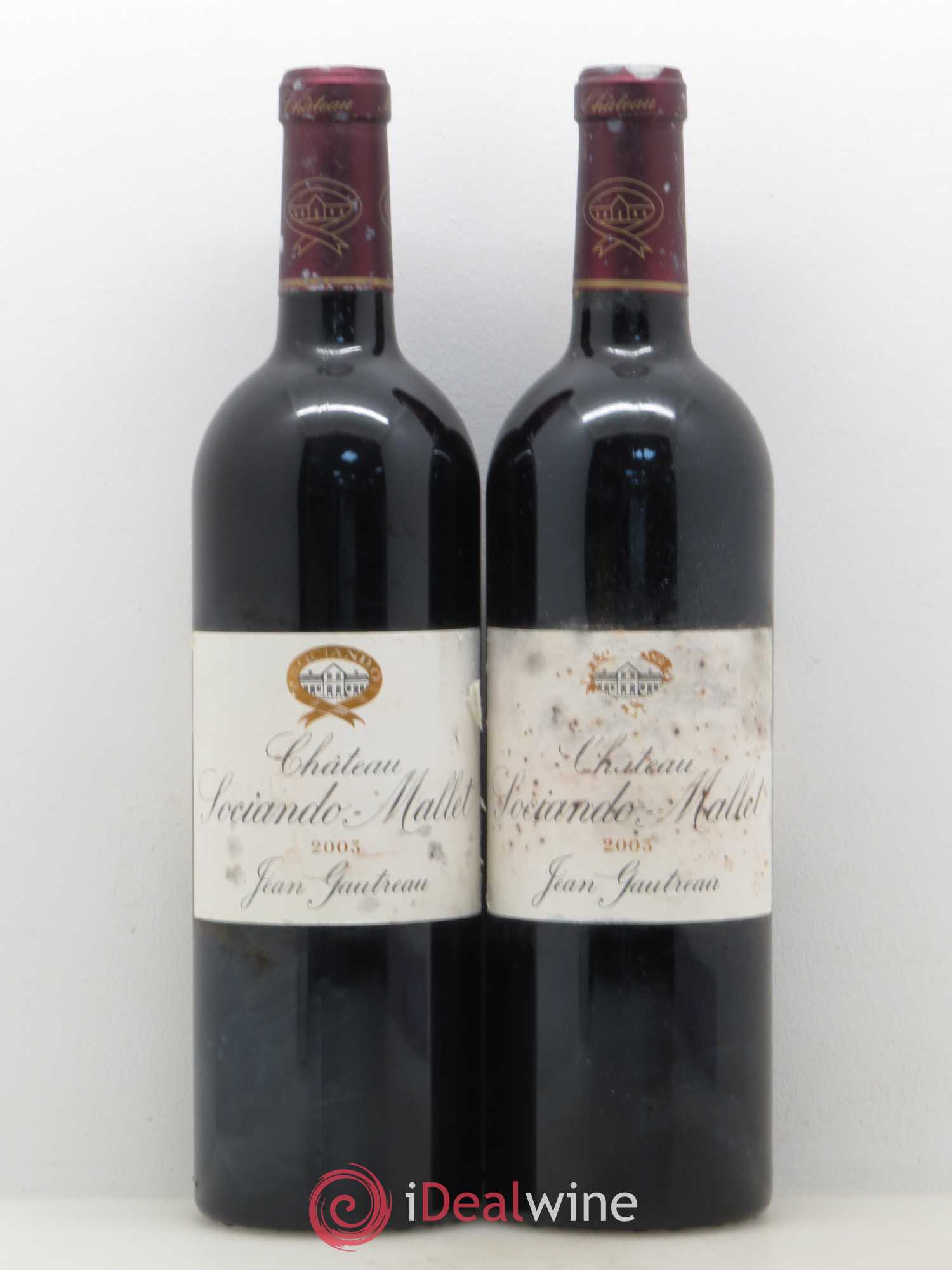 Château Sociando Mallet 2003 - Lot de 2 bouteilles - 0