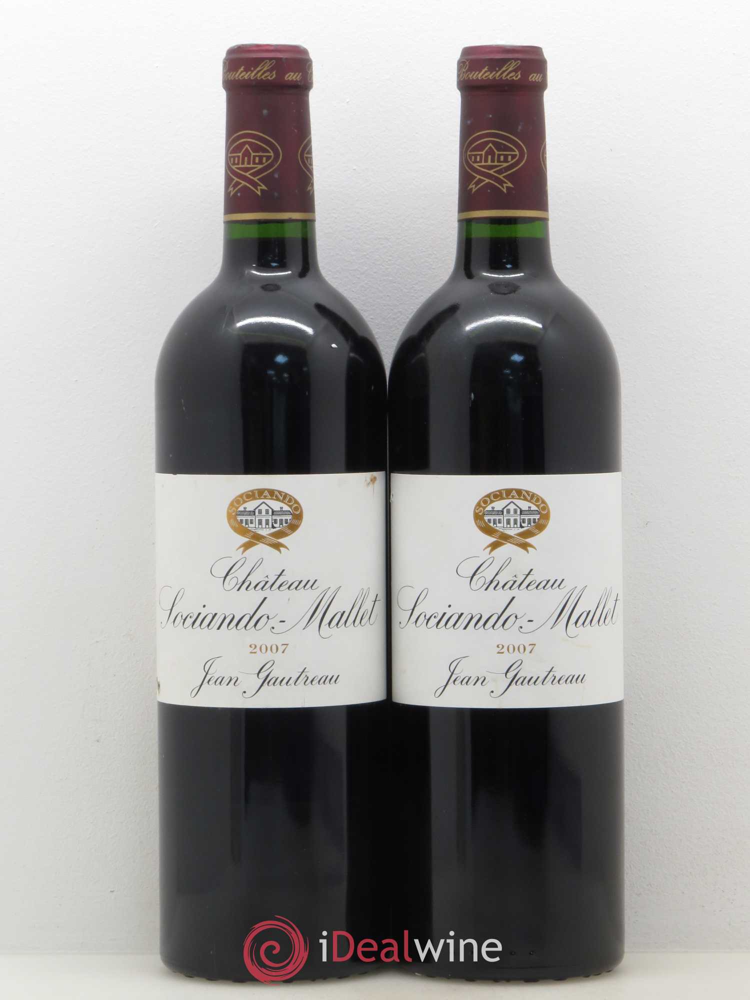 Château Sociando Mallet 2007 - Lot de 2 bouteilles - 0