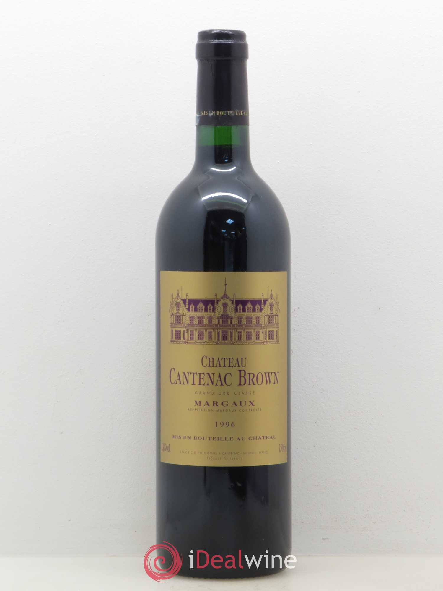 Château Cantenac Brown 3ème Grand Cru Classé 1996 - Lot de 1 bouteille - 0