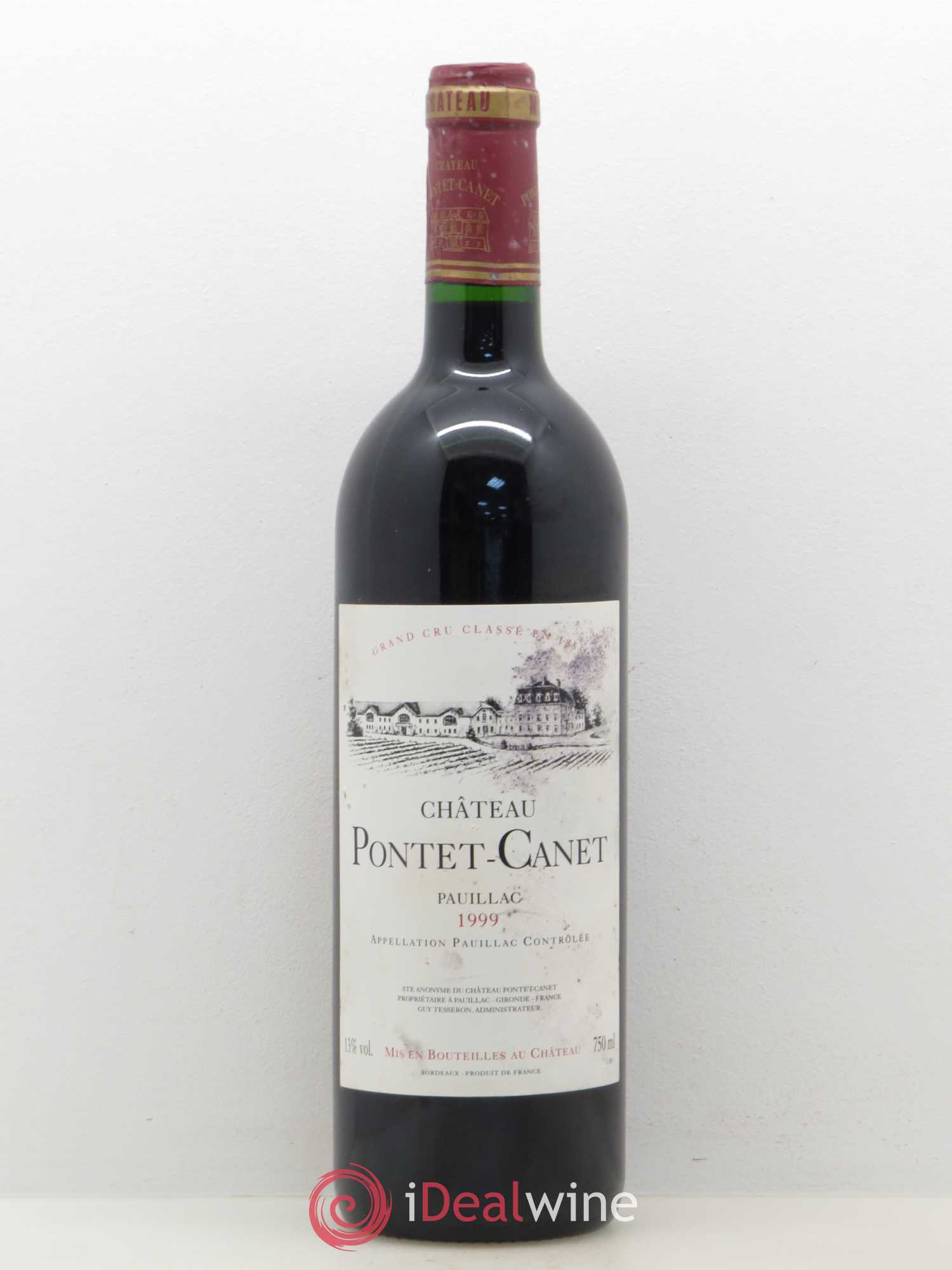 Château Pontet Canet 5ème Grand Cru Classé 1999 - Lot de 1 bouteille - 0