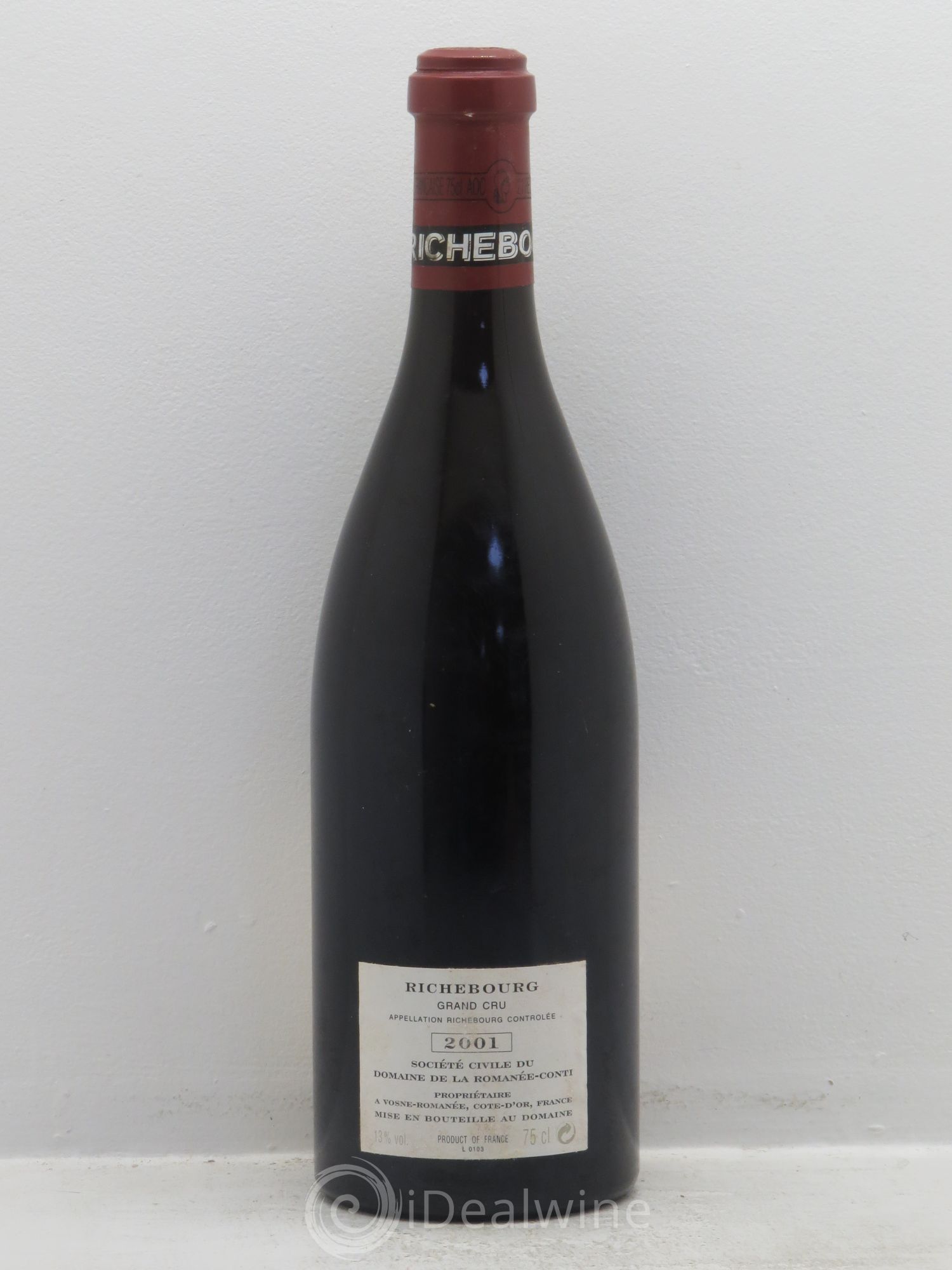 Richebourg Grand Cru Domaine de la Romanée-Conti 2001 - Lot de 1 bouteille - 1