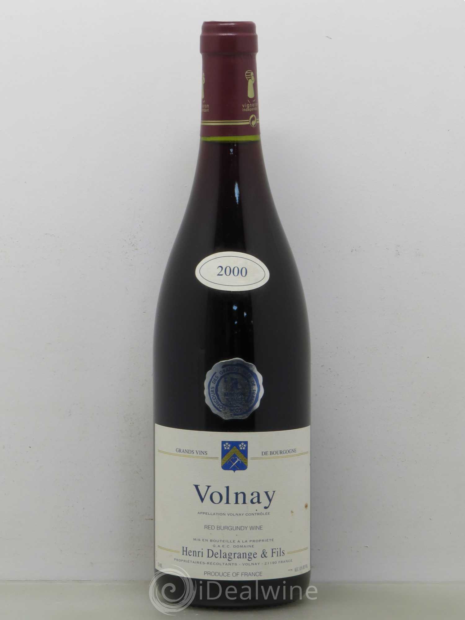 Volnay 1er Cru Domaine Henri Delagrange 2000 - Posten von 1 Flasche - 0