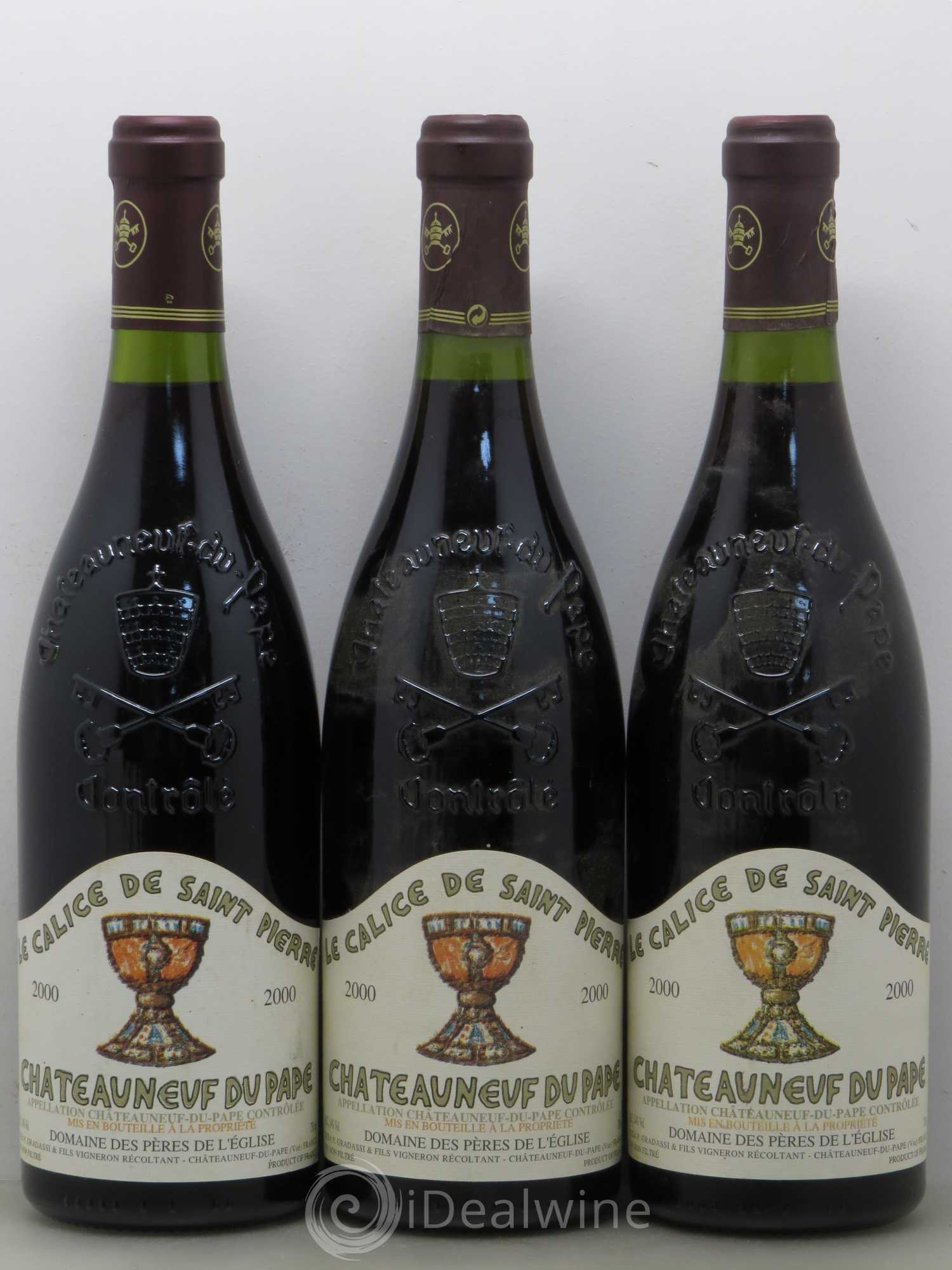 Châteauneuf-du-Pape Domaine des Pères de l'Eglise (sans prix de réserve) 2000 - Posten von 6 Flaschen - 2