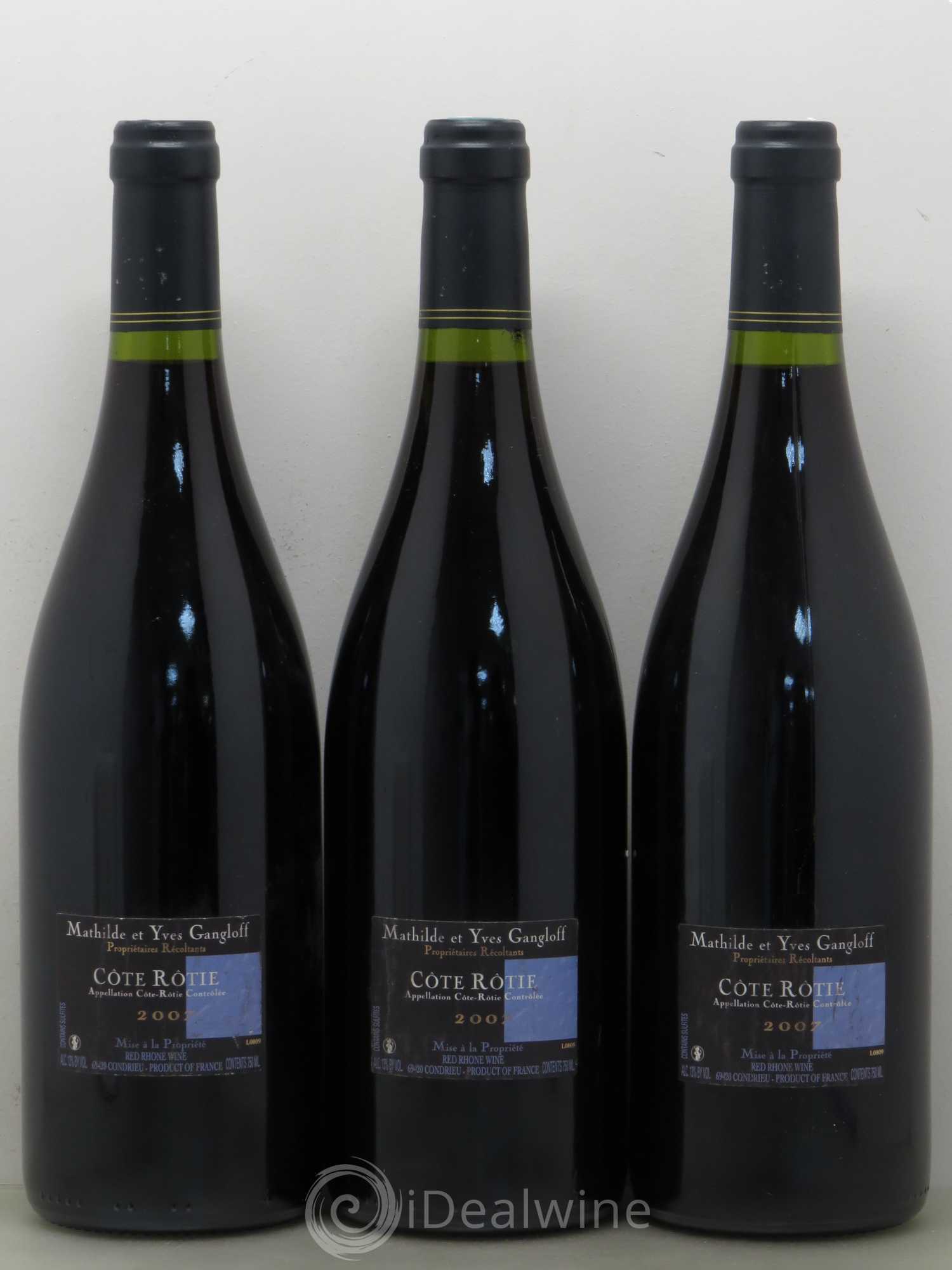Côte-Rôtie La Barbarine Gangloff (Domaine) 2007 - Lot de 3 bouteilles - 1