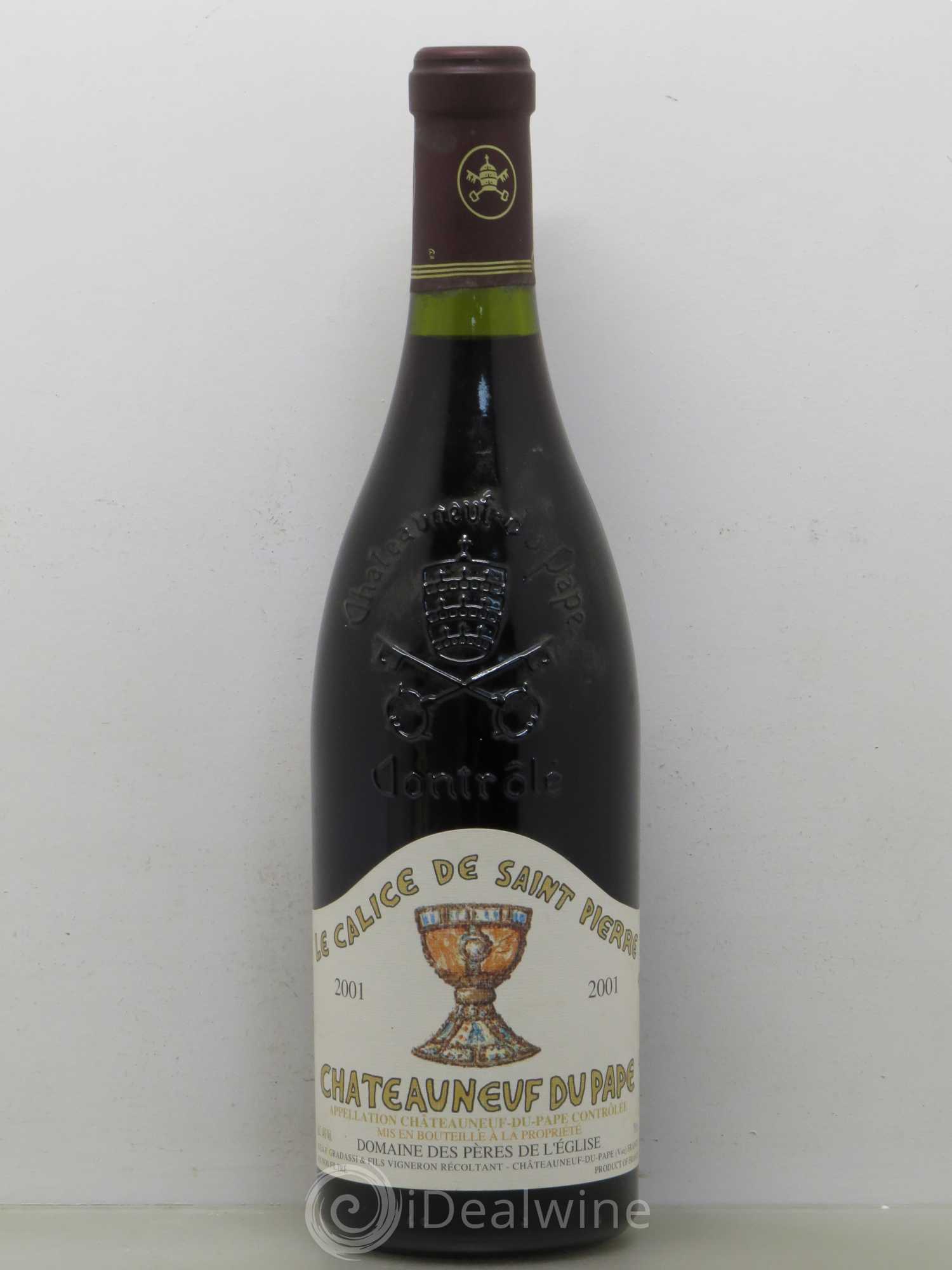 Châteauneuf-du-Pape Domaine des Pères de l'Eglise (sans prix de réserve) 2001 - Posten von 1 Flasche - 0
